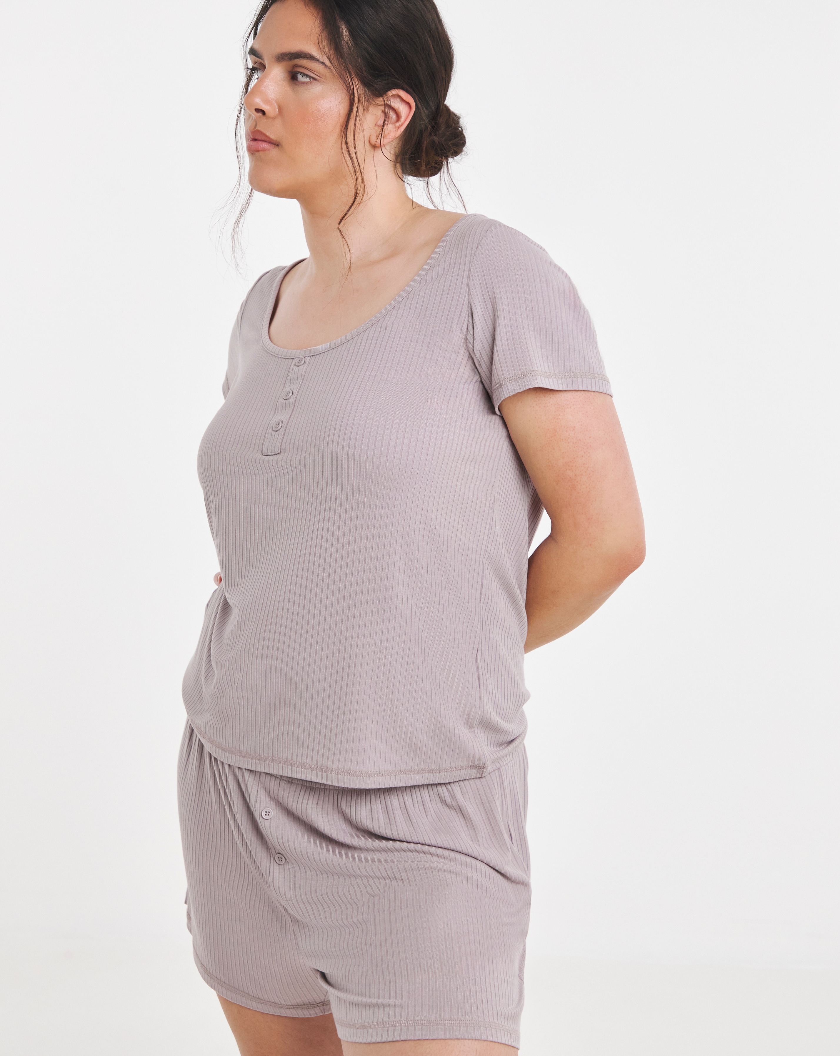 Modal Rib Shortie Set