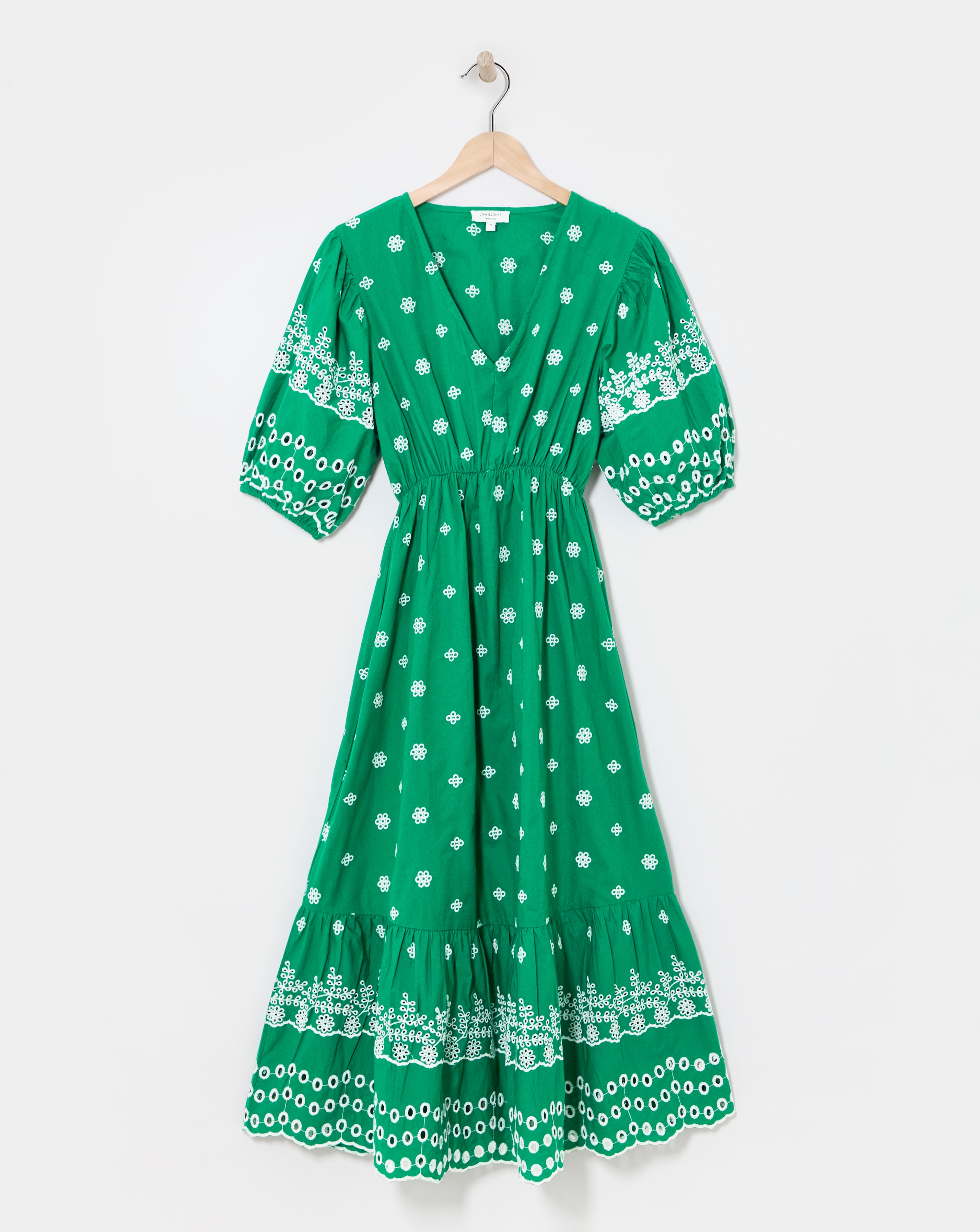 Contrast Broderie Tea Dress