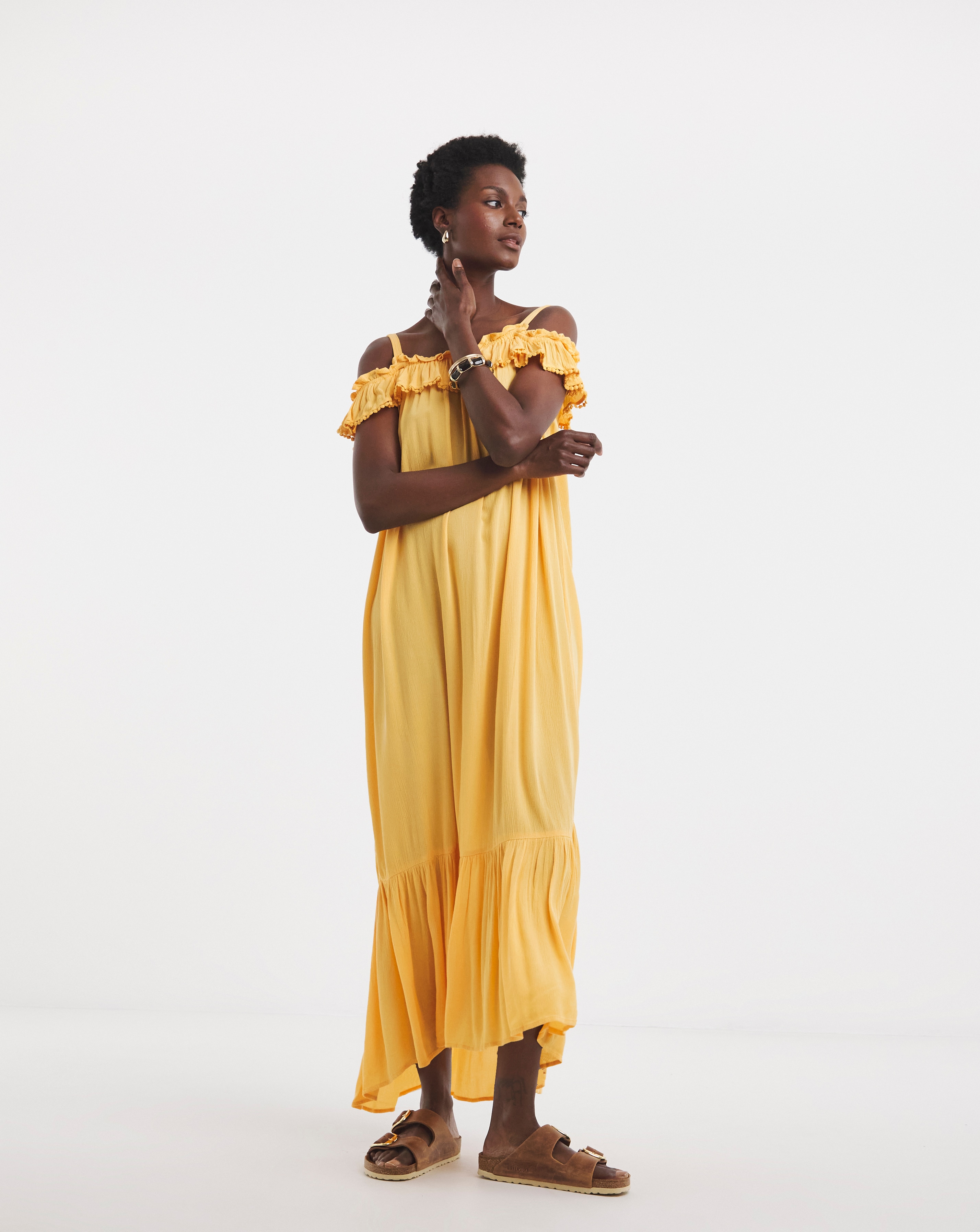 Bardot Crinkle Maxi Dress