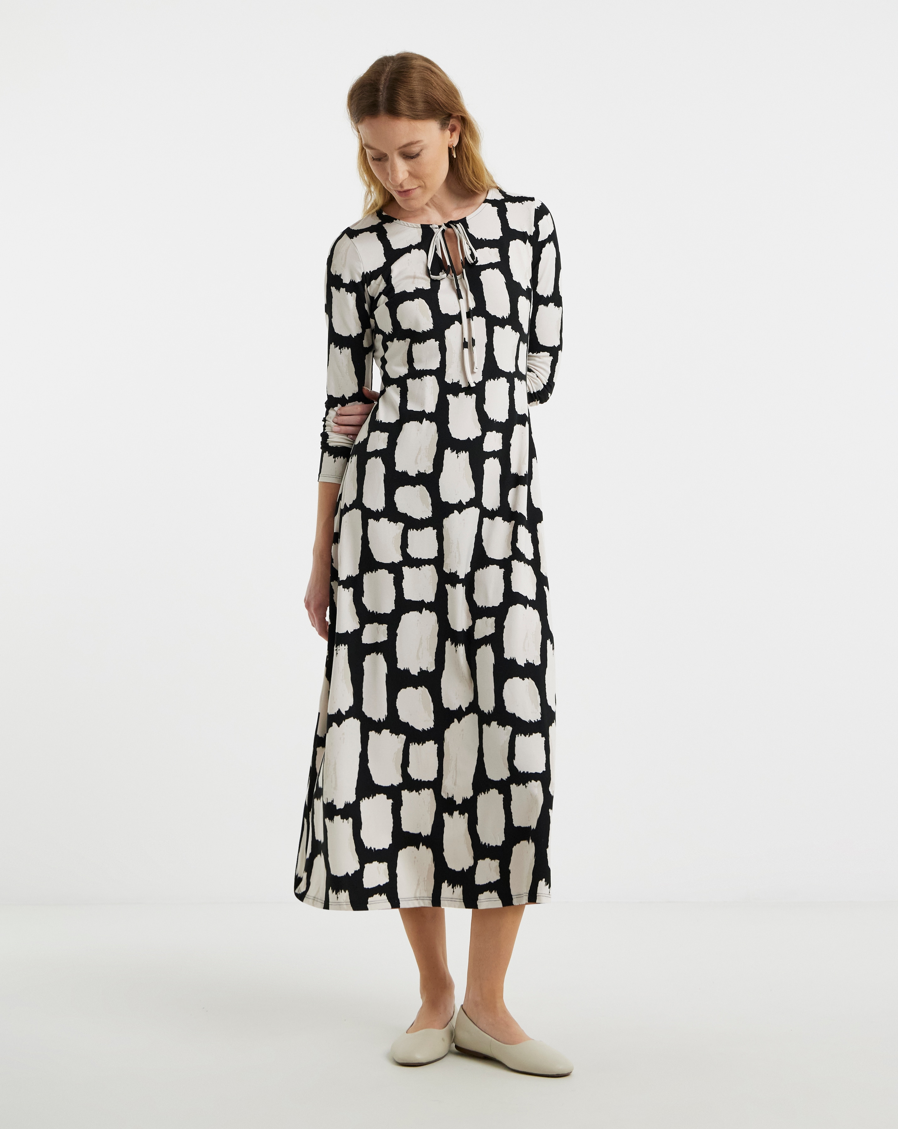 Ruched Long Sleeve Dress