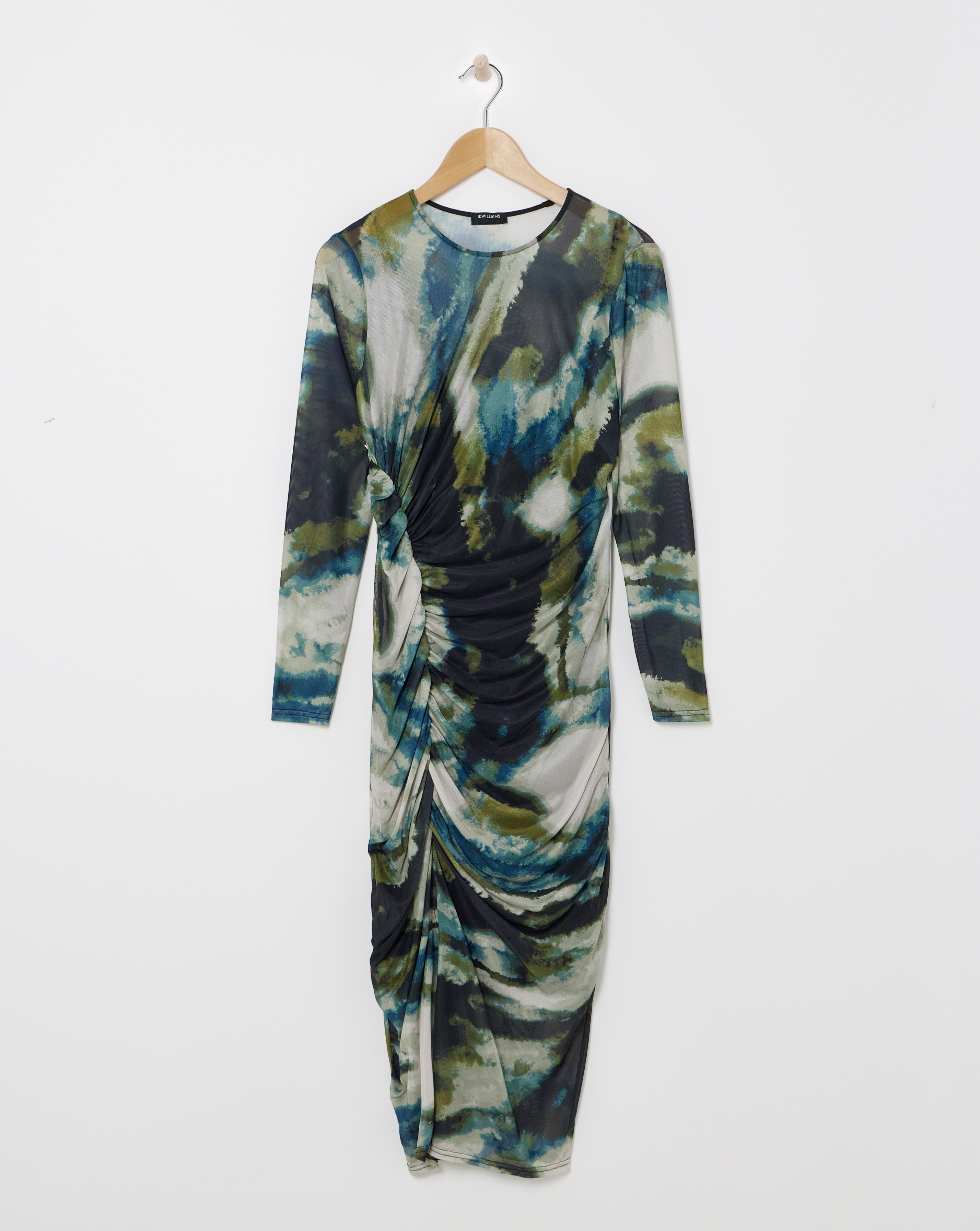 Crew Neck Mesh Dress