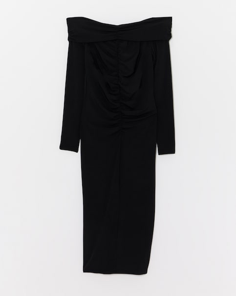 Ruched Bardot Dress