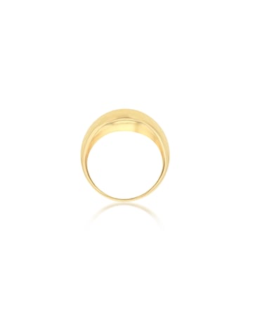 9ct Gold Diamond Cut Dome Ring