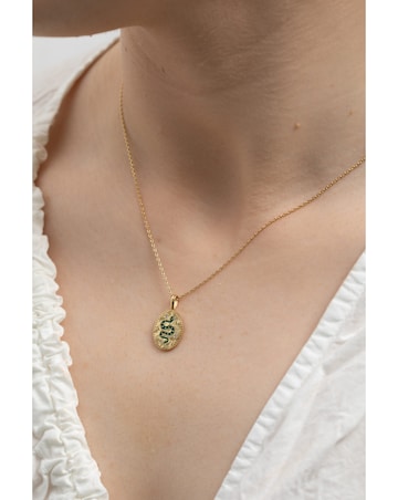 Inicio 14K Real Gold Plated Recycled Serpant Pendant Necklace - Gift Pouch