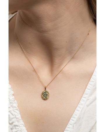 Inicio 14K Real Gold Plated Recycled Serpant Pendant Necklace - Gift Pouch