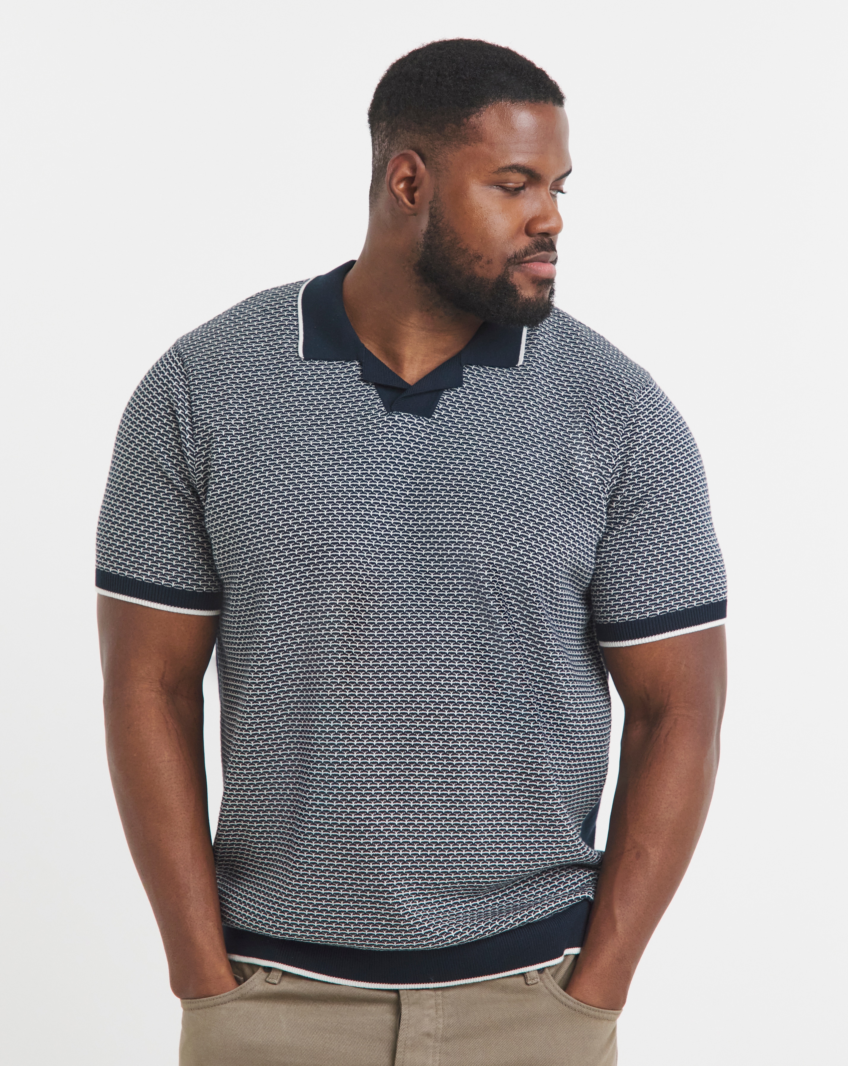 Knitted Cuban Collar Polo