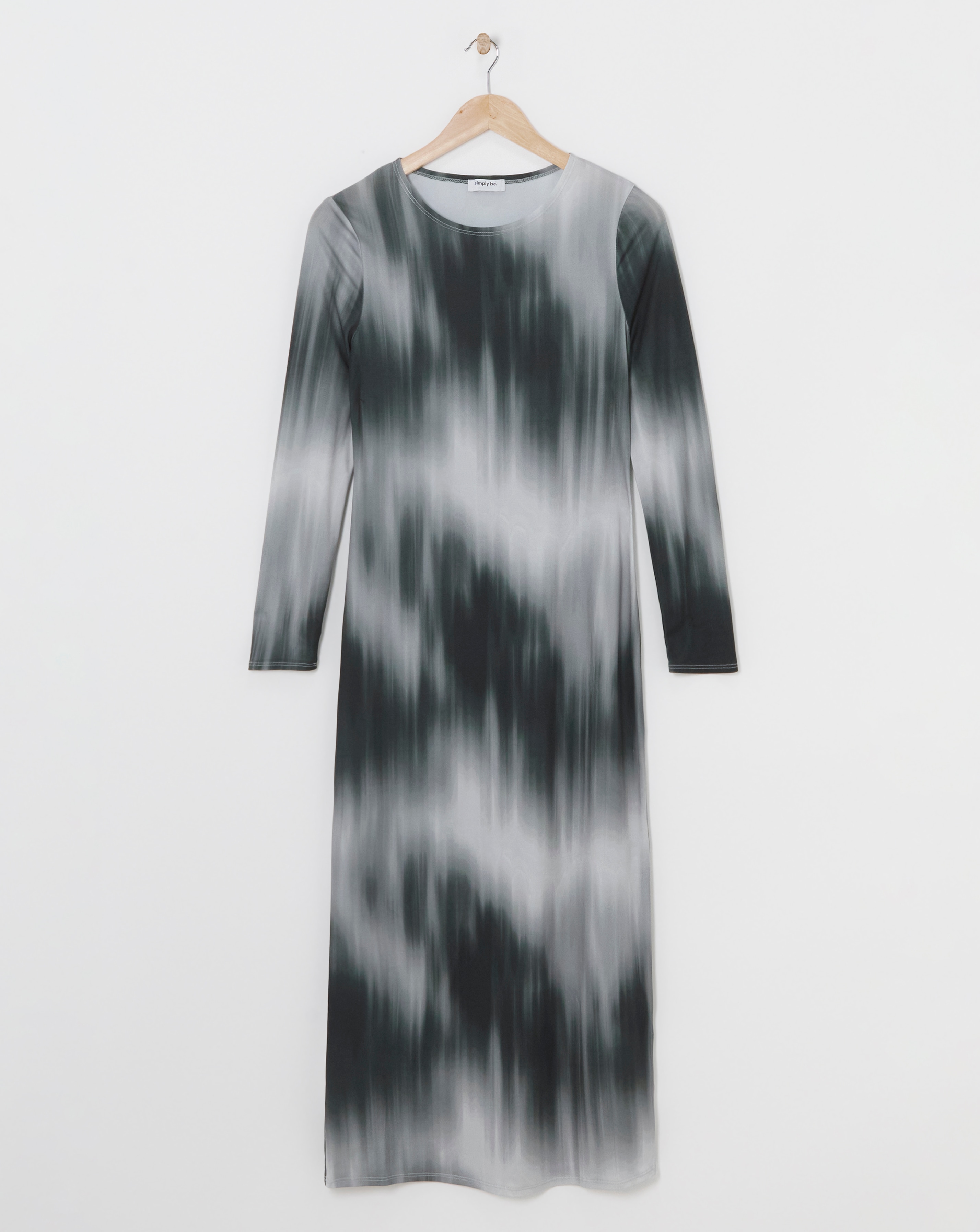 Printed Jersey Maxi Column Dress