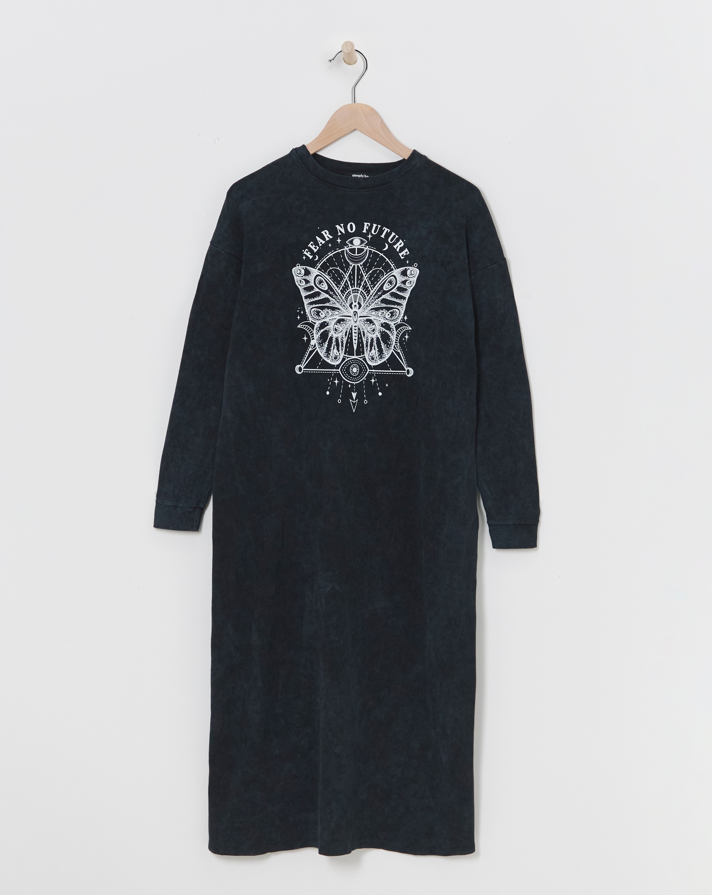 Acid Wash Graphic T-Shirt Dress