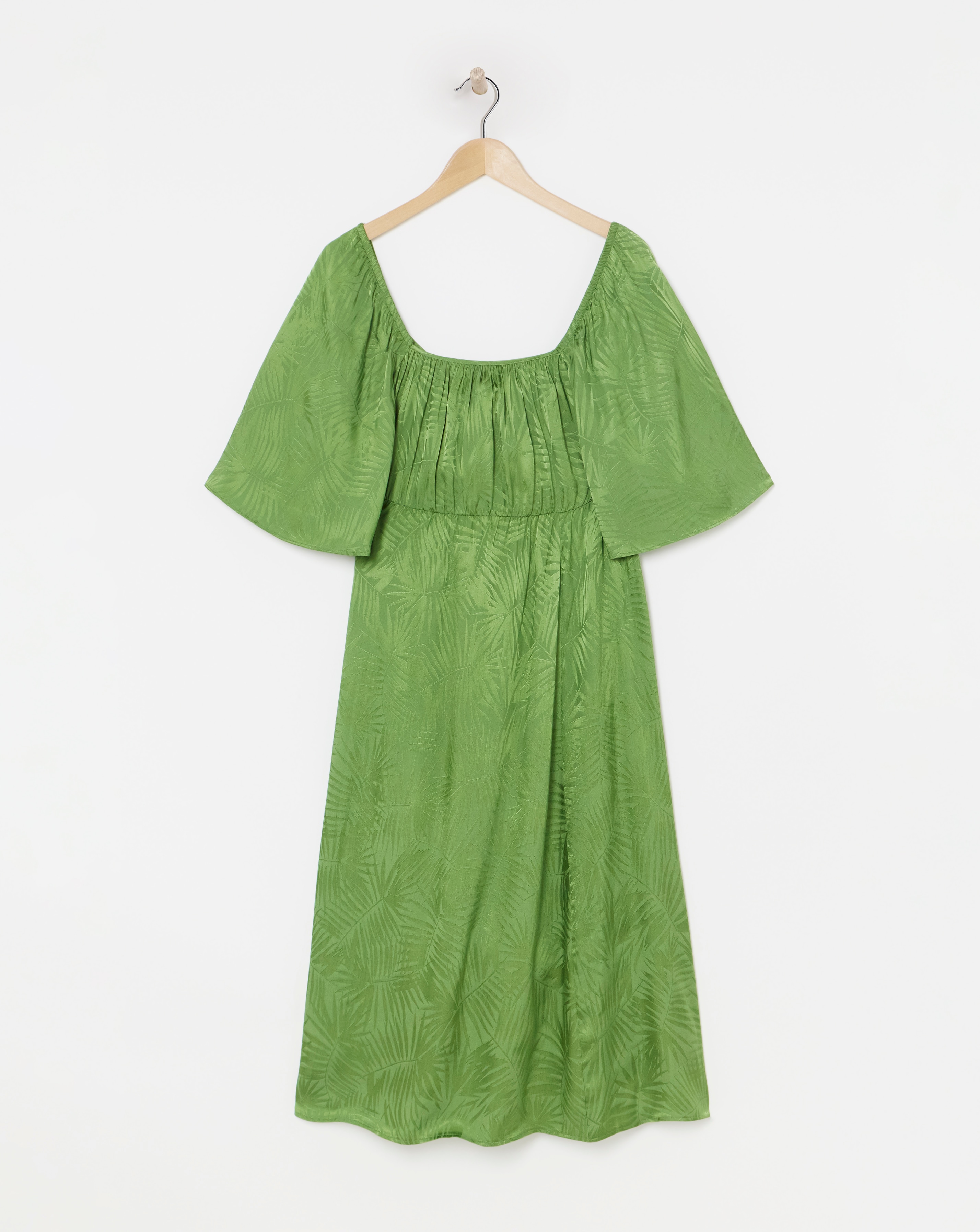 Jacquard Tie Back Midi Dress