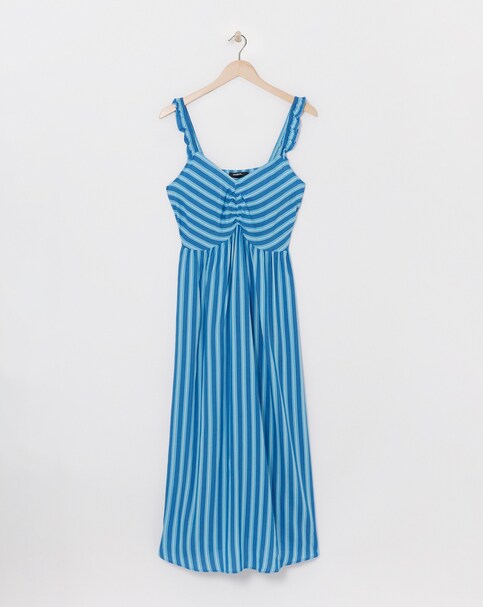 Frill Strap Midi Dress