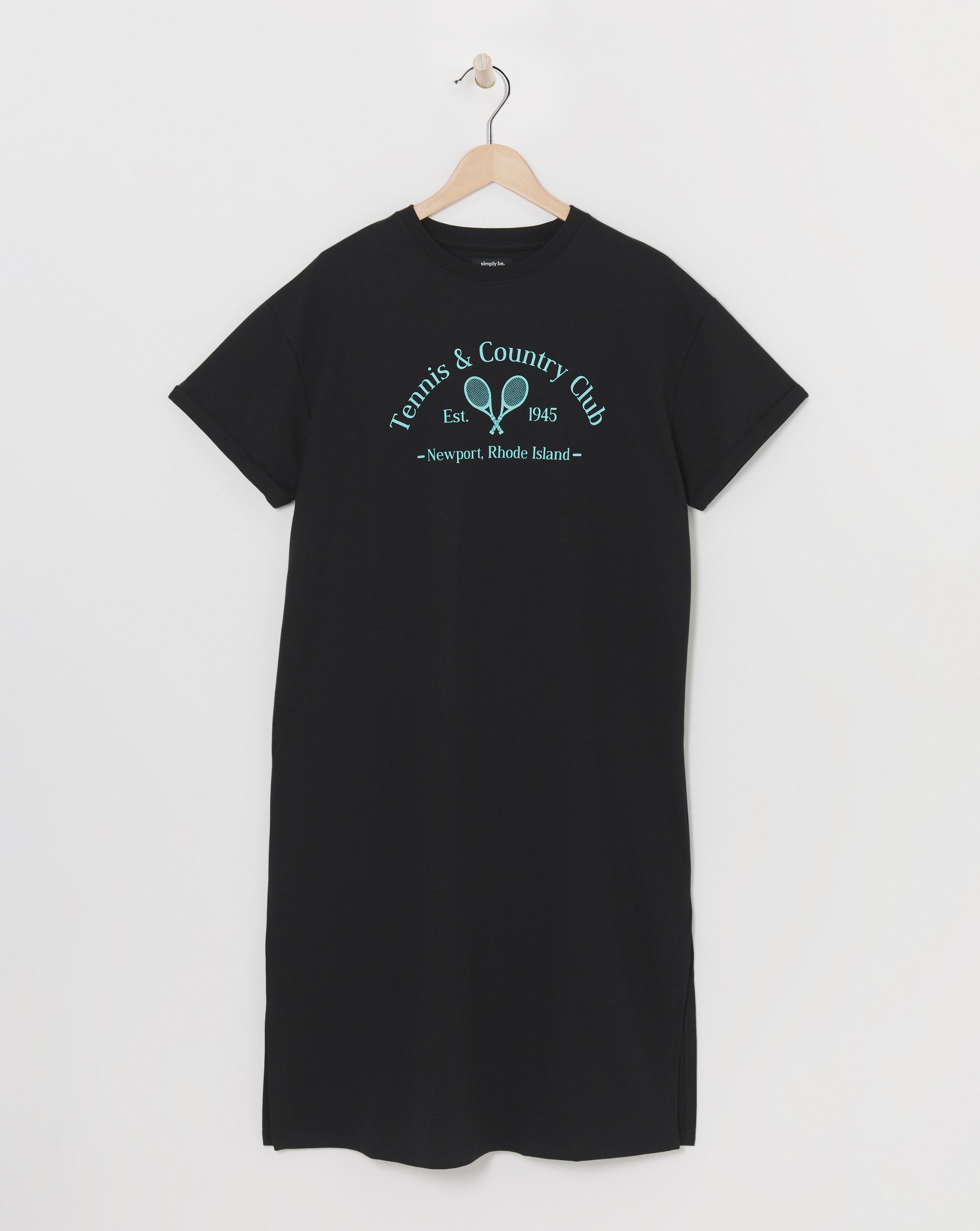 Black Cotton Jersey T-Shirt Dress