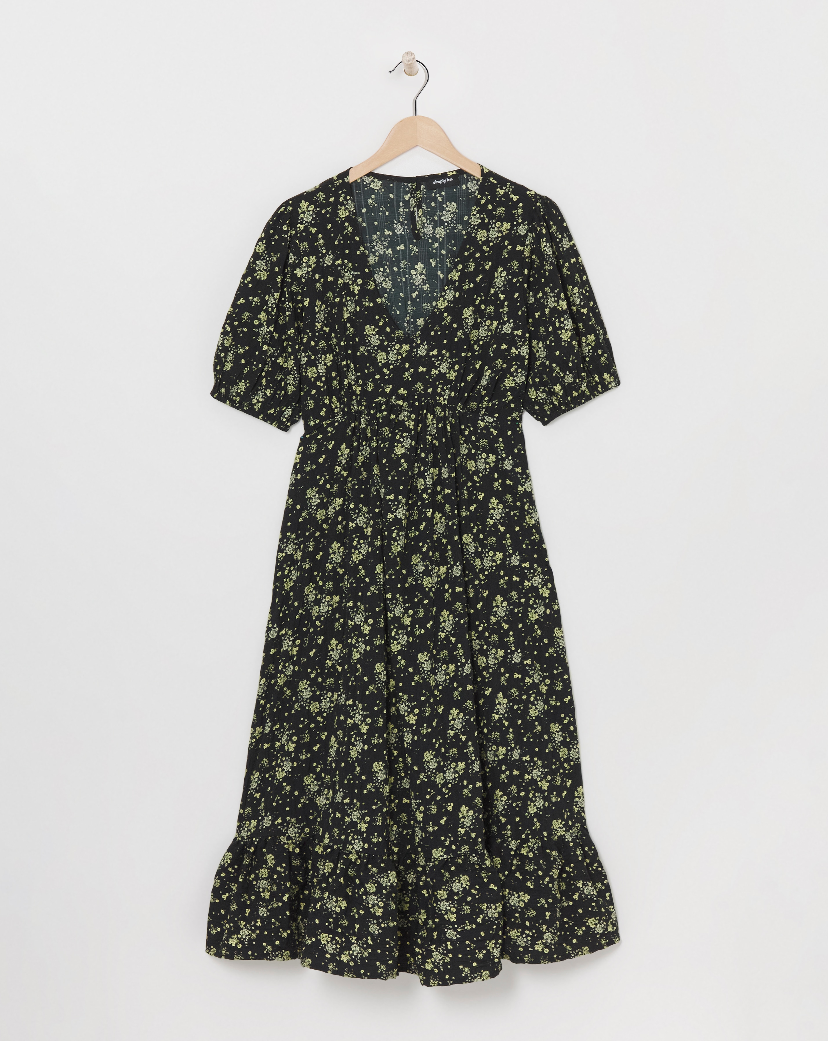 Ditsy Print Textured Woven Dress