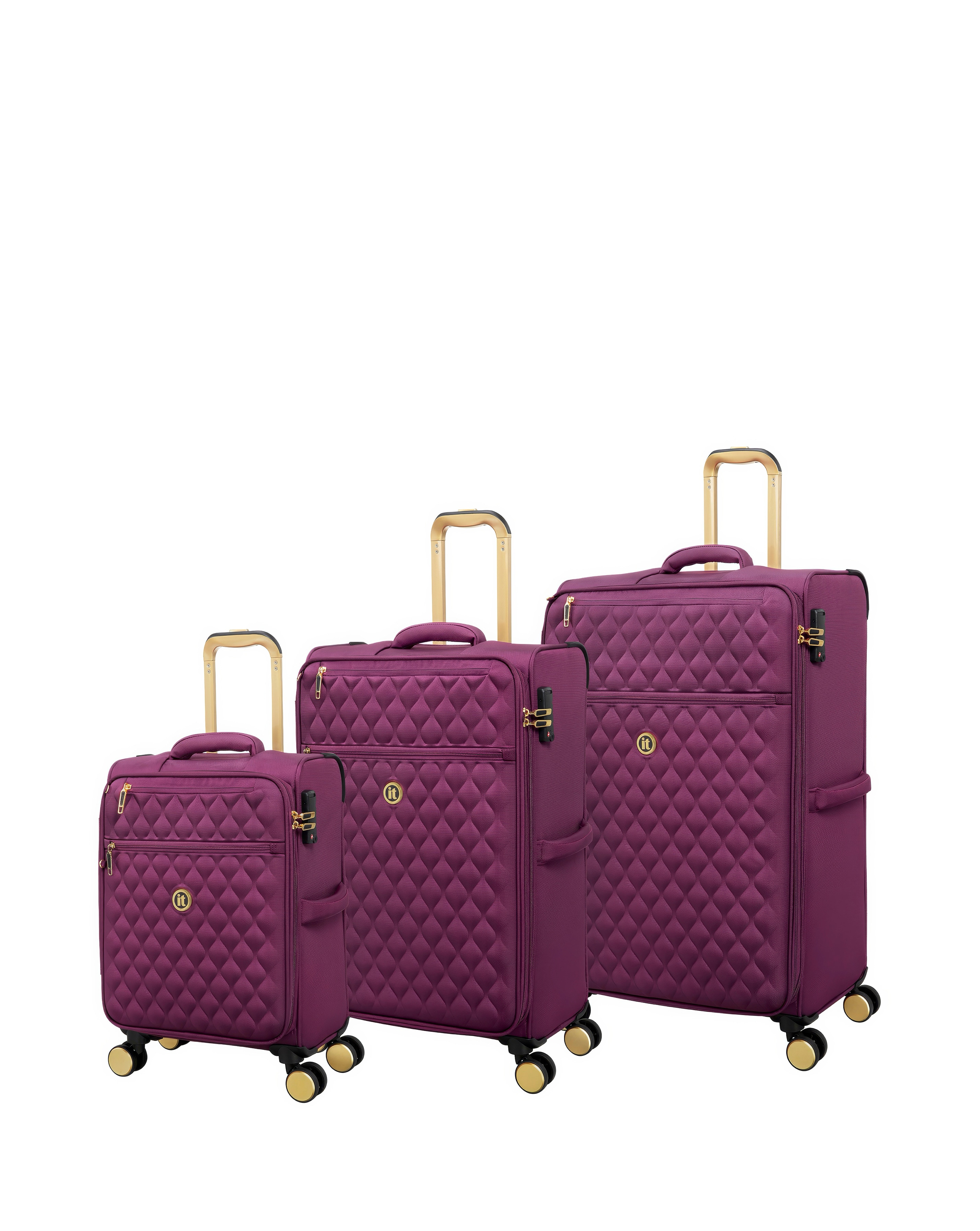 IT Luggage Glimmering 3pc Suitcase Set
