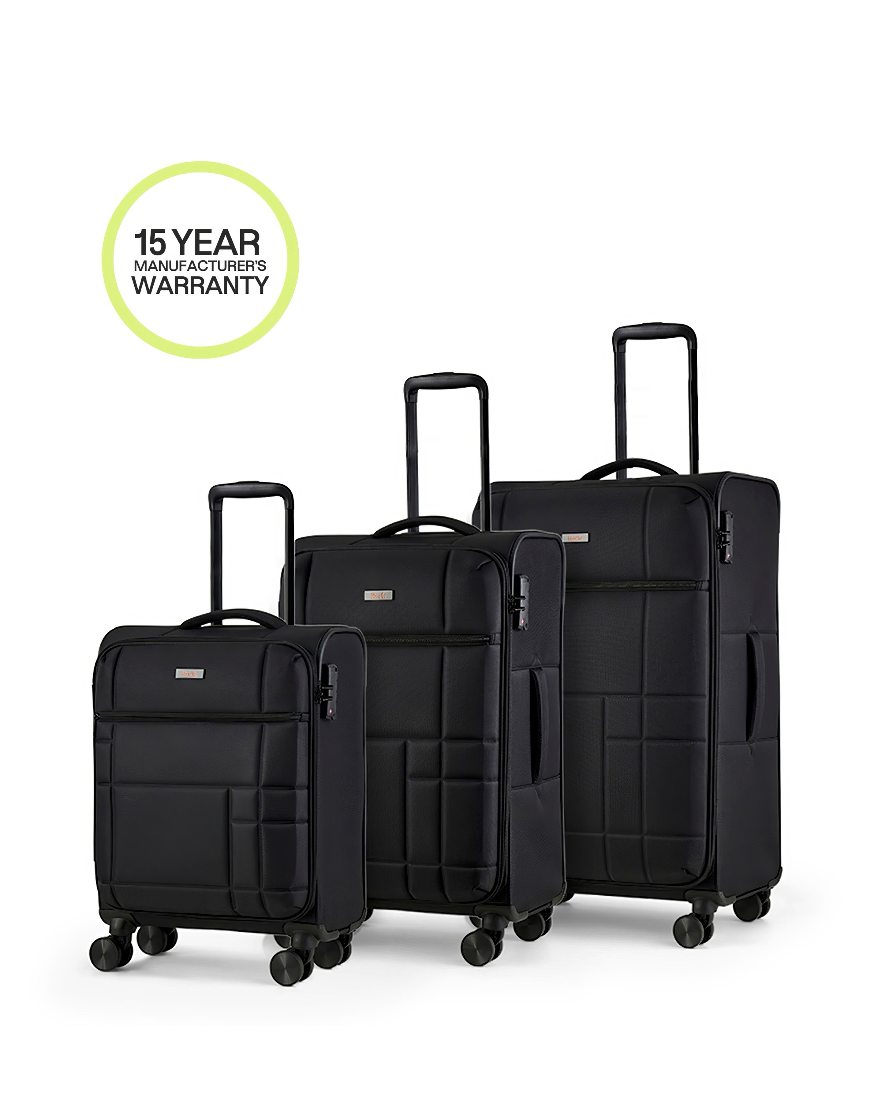 Rock Tokyo 3pc Suitcase Set