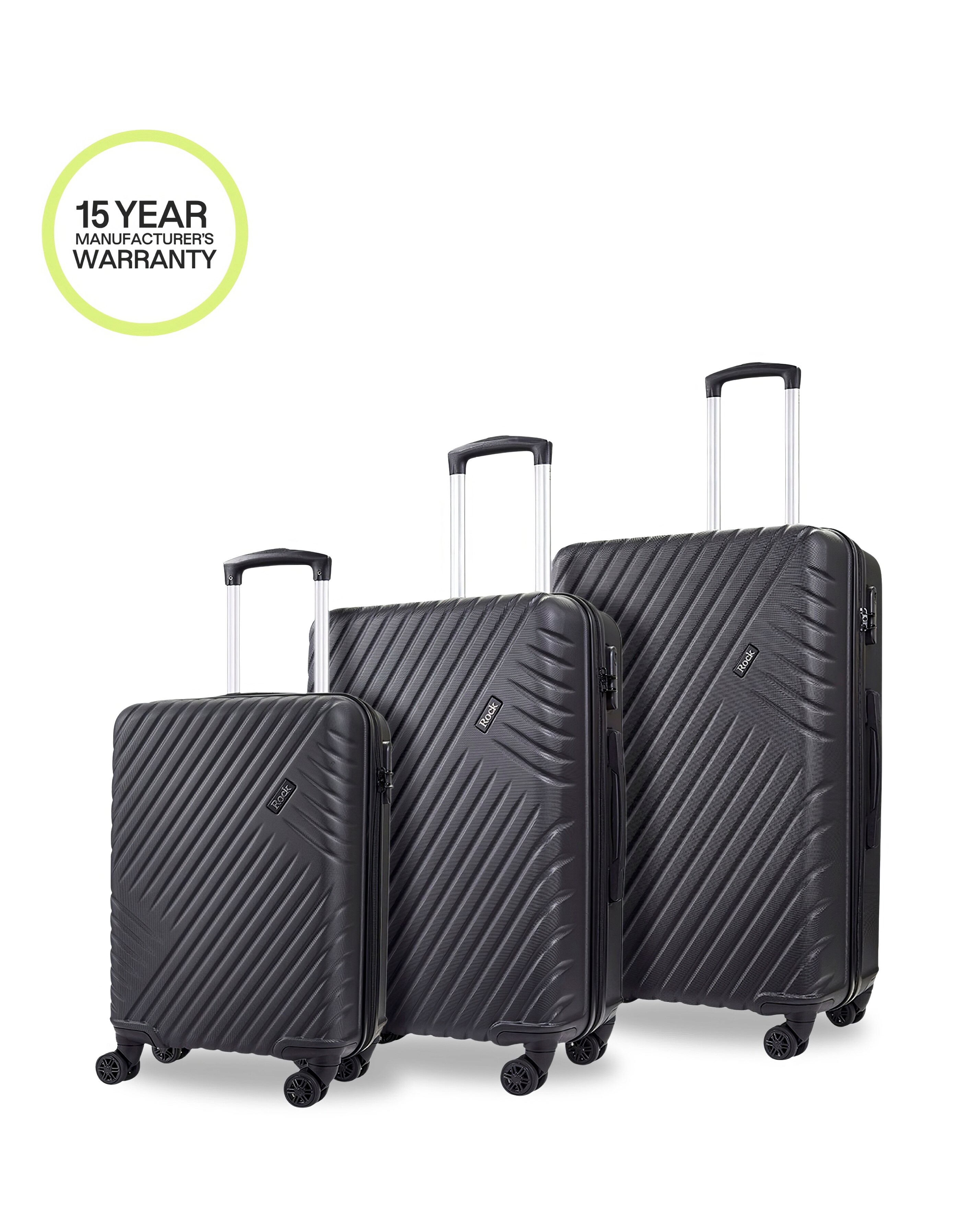Rock Santiago 3pc Suitcase Set
