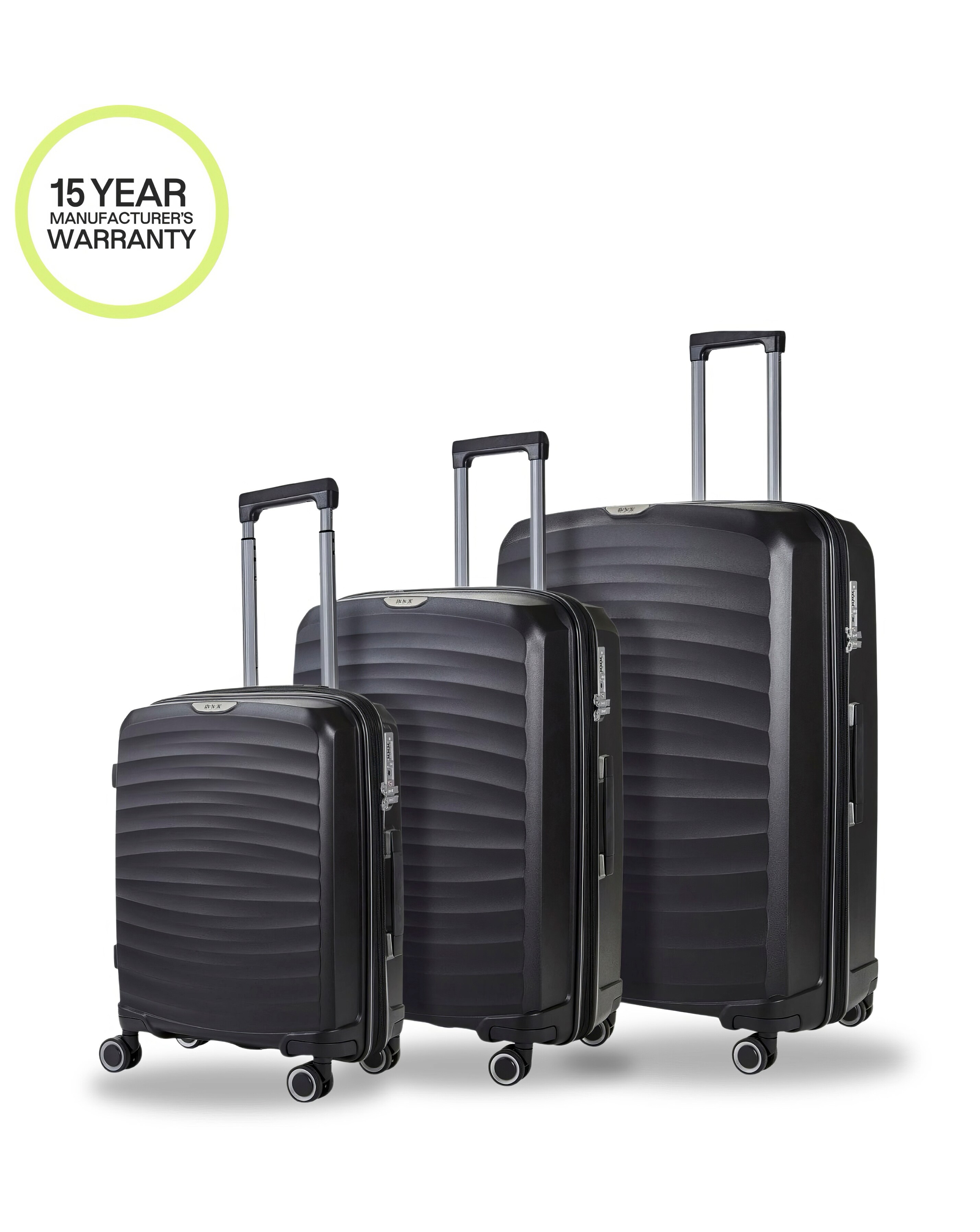 Rock Sunwave 3pc Suitcase Set
