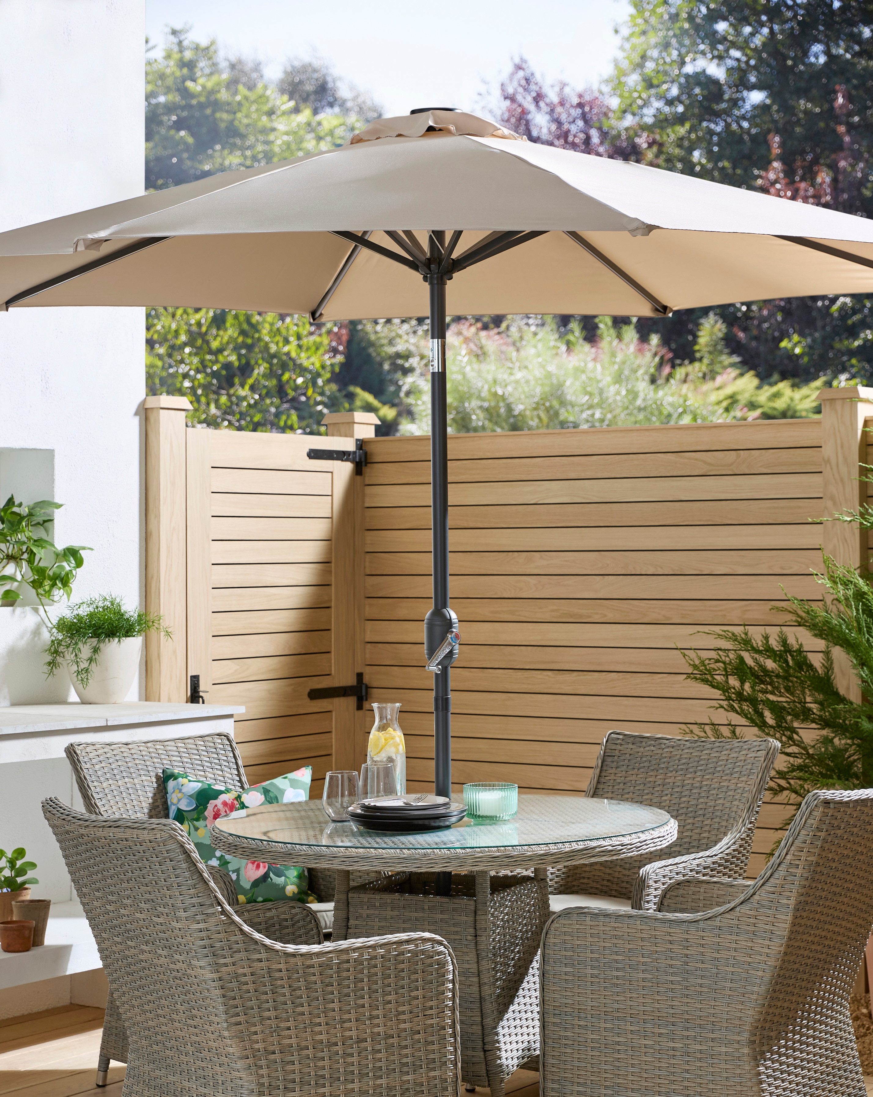 New In - Solar LED Strip Parasol