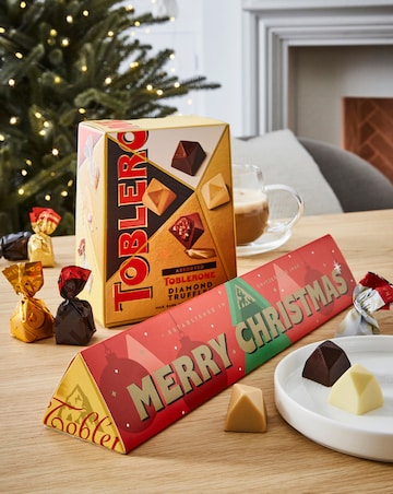 Toblerone Merry Christmas Bar and Assorted Truffles bundle