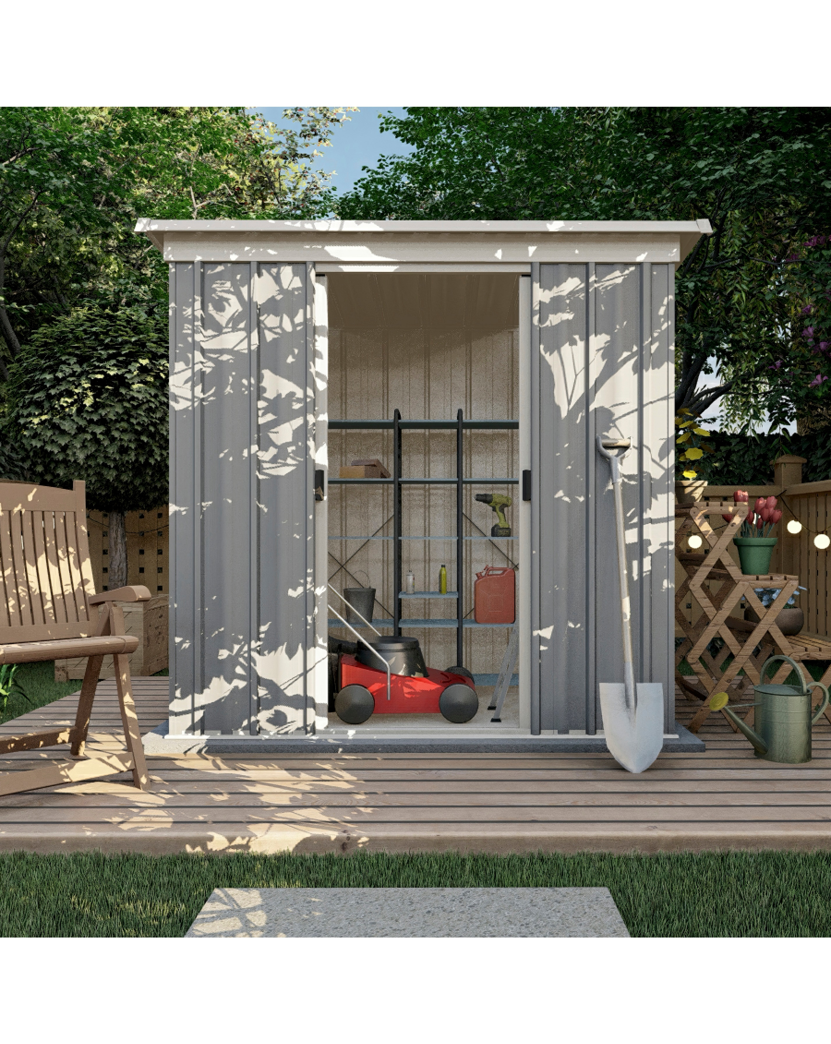 Yardmaster 6x4ft Tall Pent Metal Shed