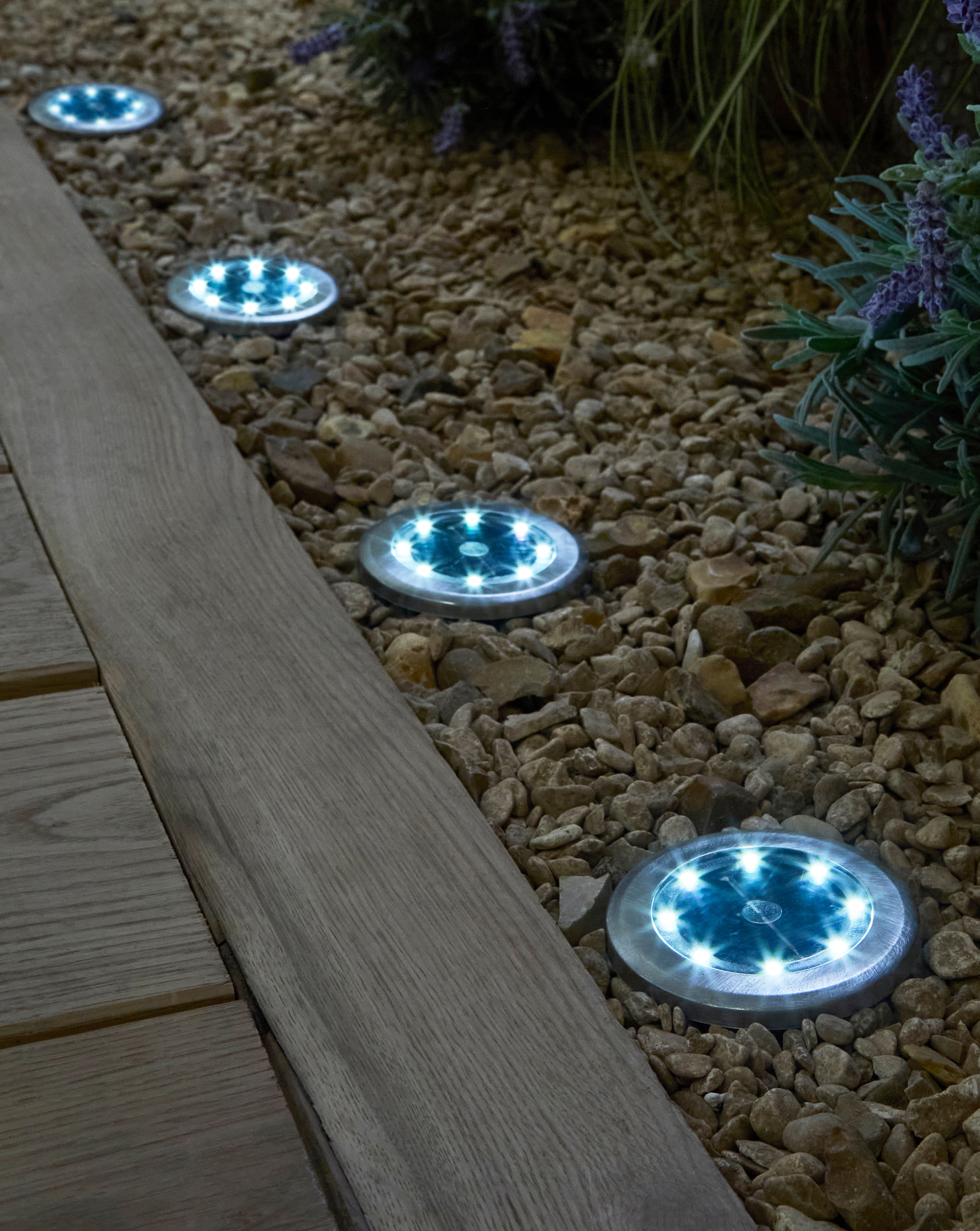 New In - Stainless Steel Ground Solar Lights