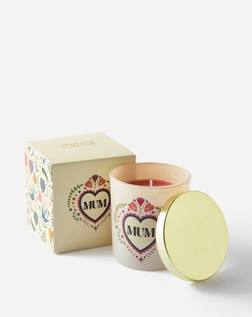 Mum Folk Heart French Tulip Candle