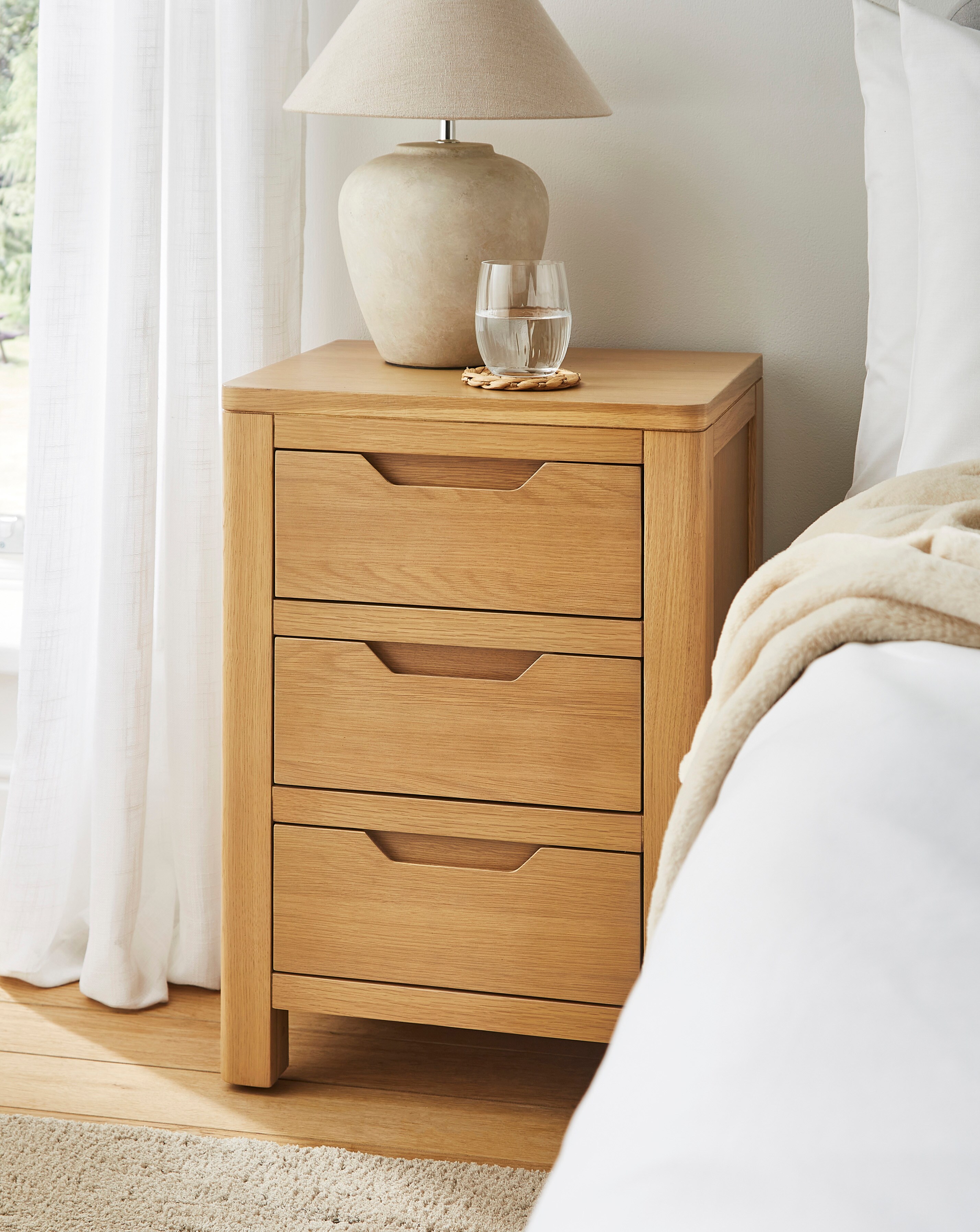 New In - Lorcan 3 Drawer Bedside