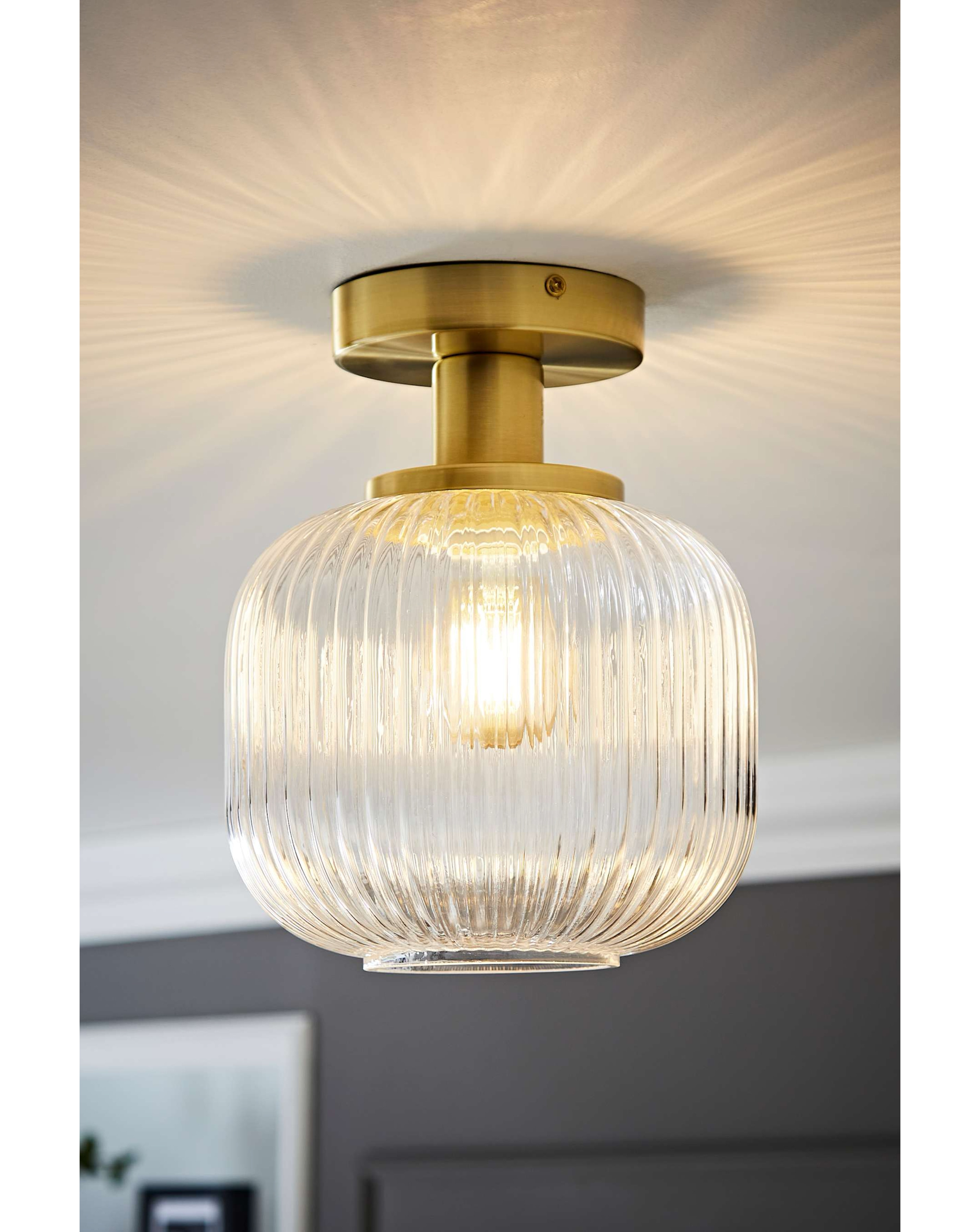 Calpe Clear Glass Ceiling Light