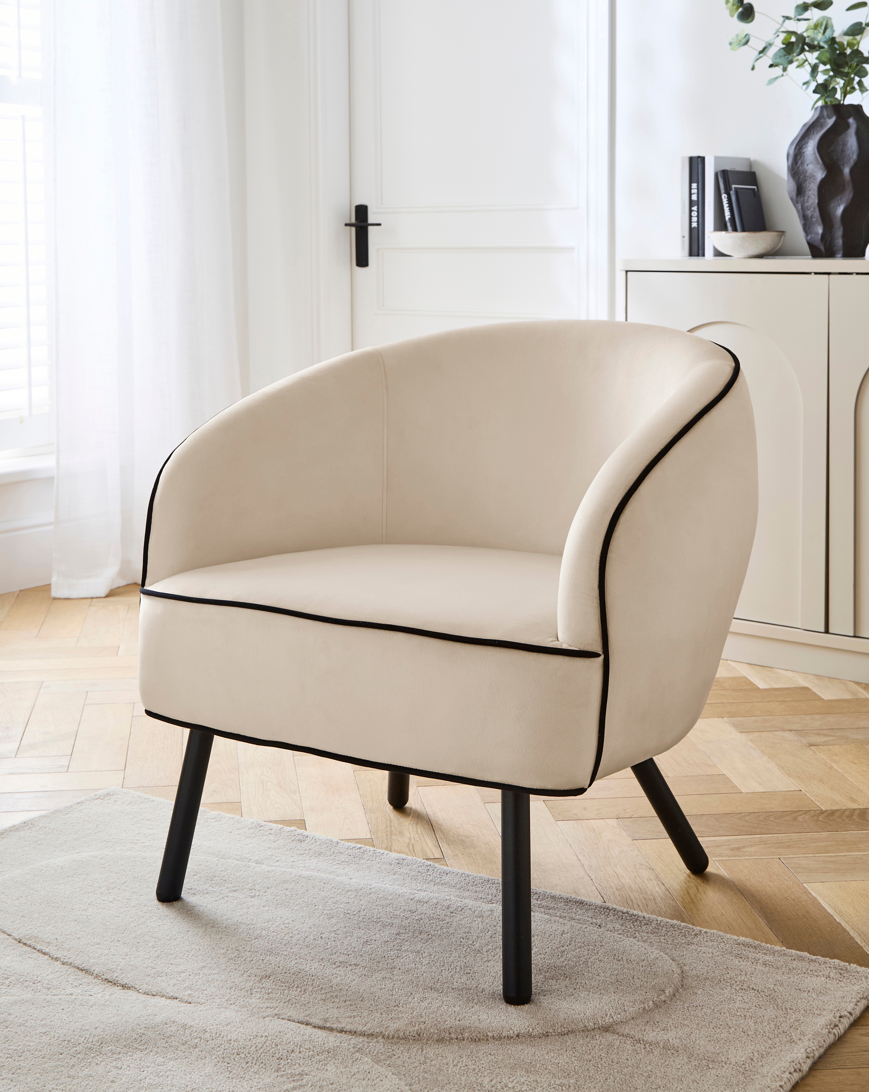 Camille Piped Accent Chair