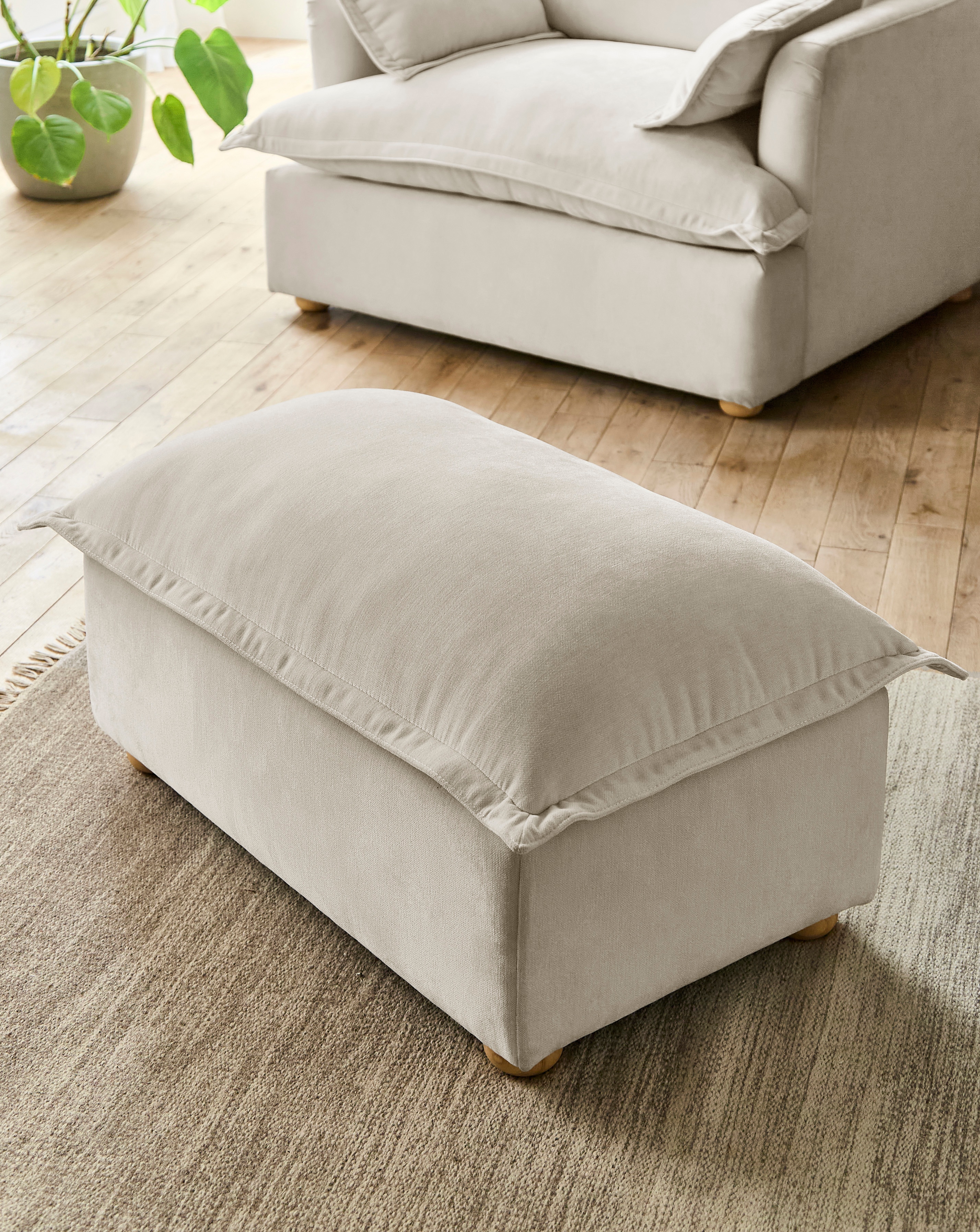 Naya Pillowback Storage Footstool