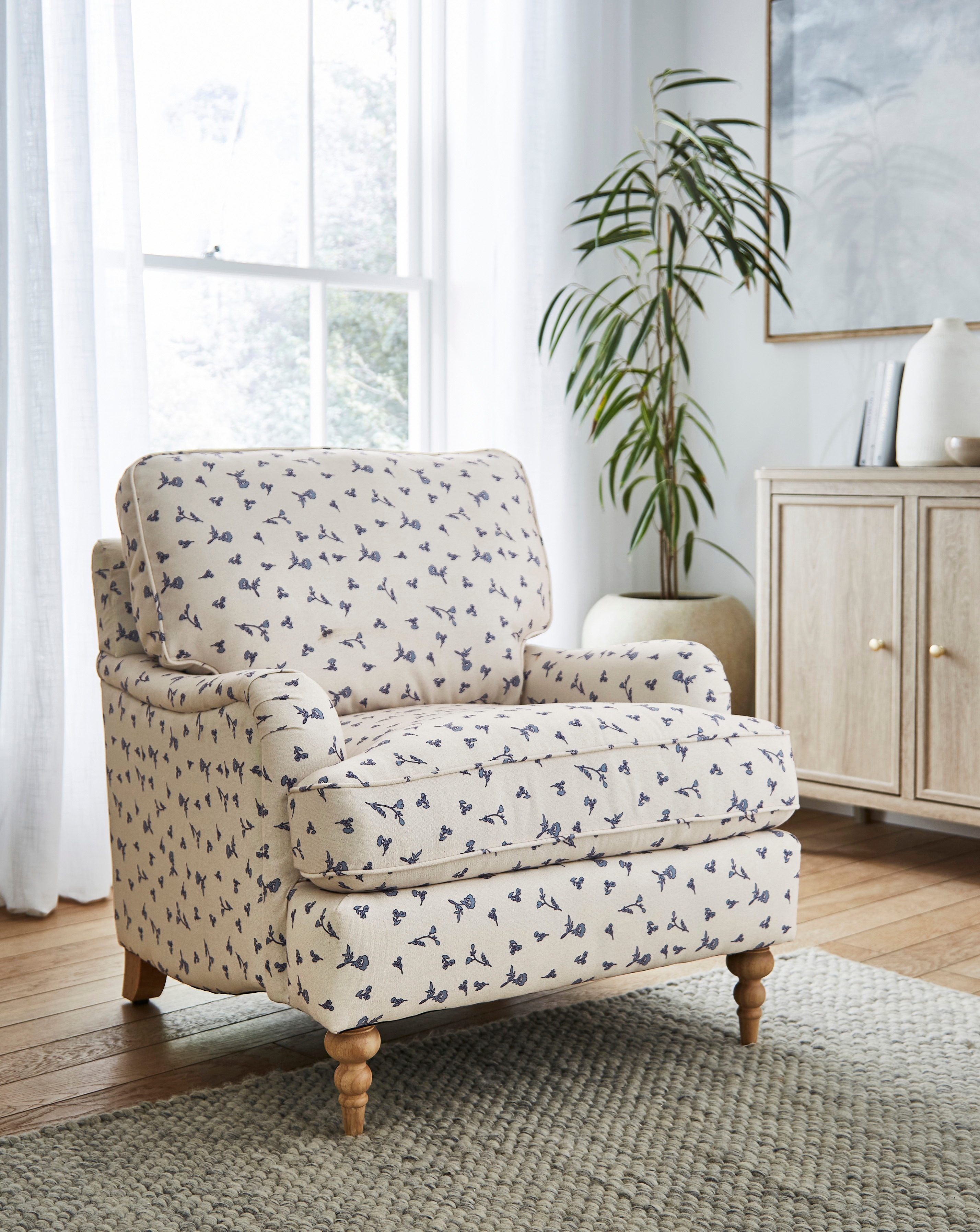 Wisteria Floral Armchair