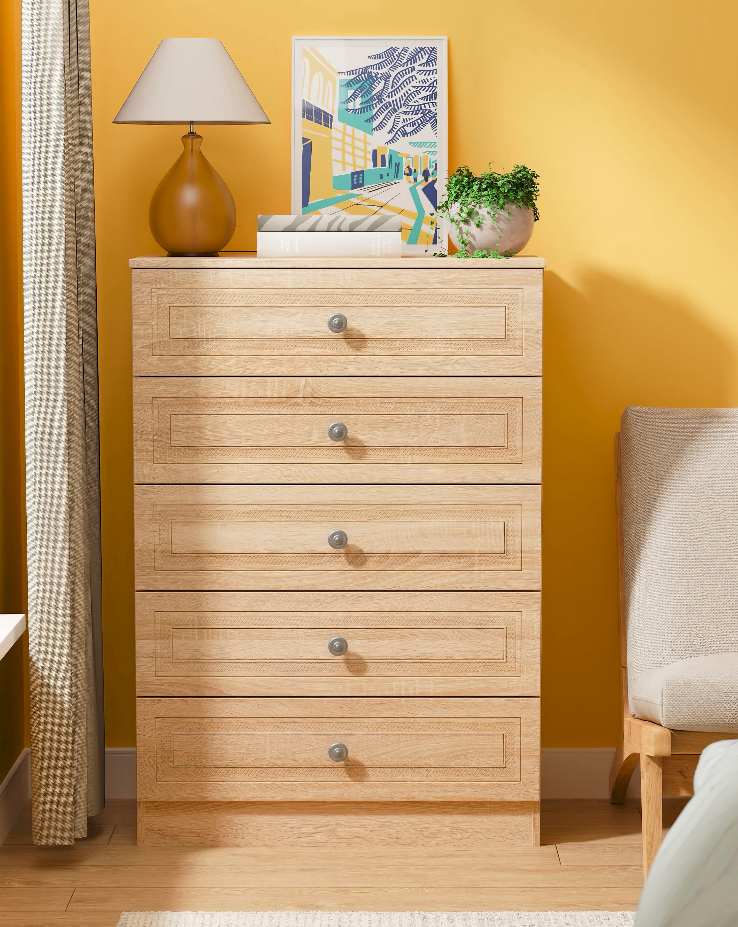 Richmond Assembled 5 Drawer Chest
