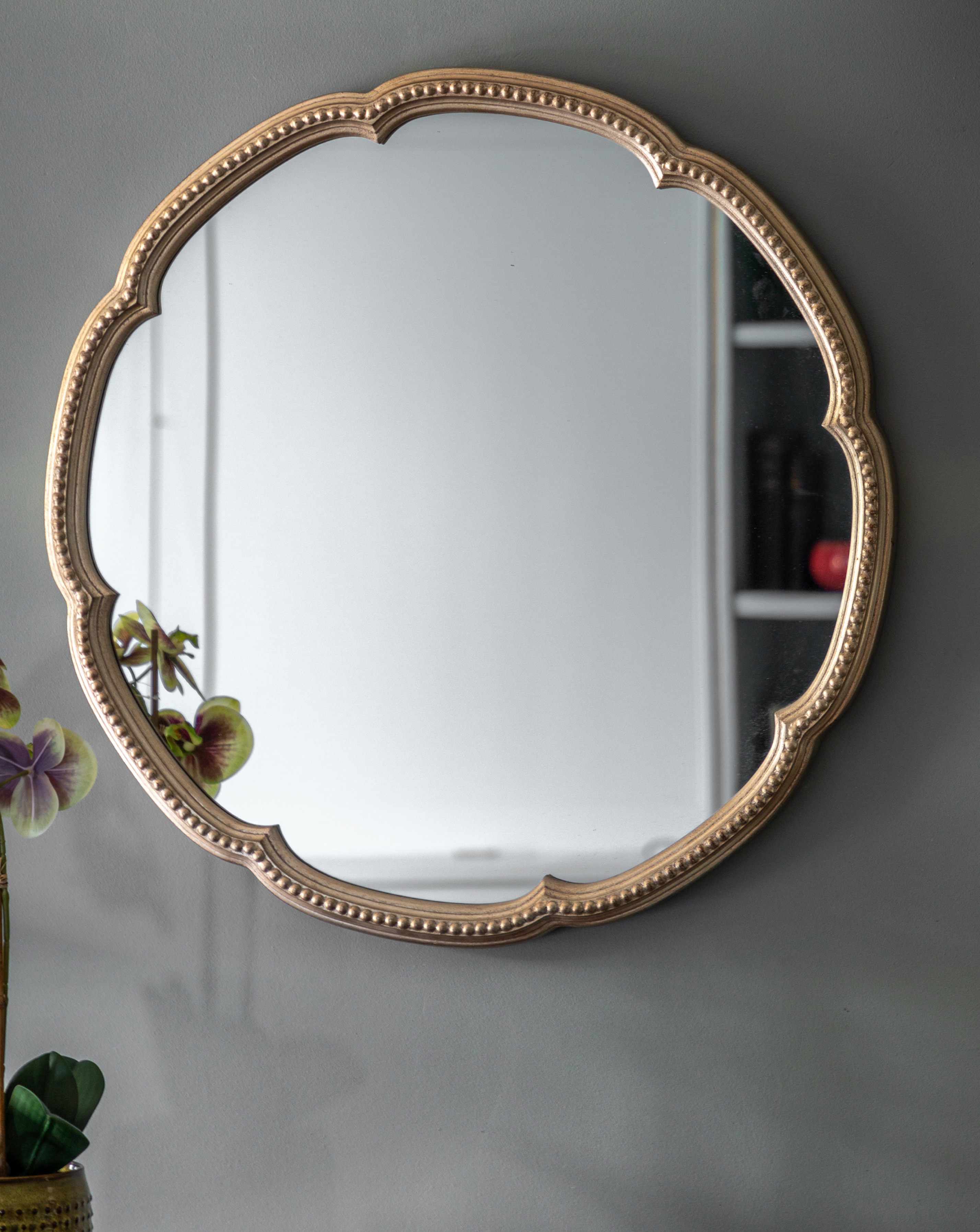 New In - Florentine Round Mirror Champagne