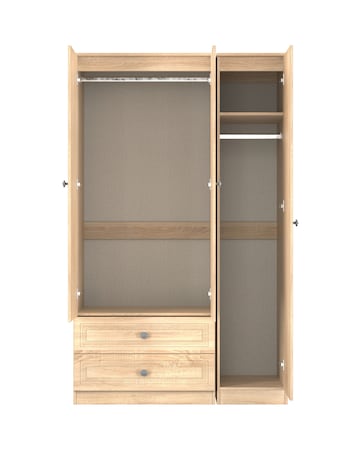 Richmond Triple Wardrobe with 2 Drawers