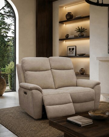 Aspire Kingsmere Fabric Power Recliner 2 seater sofa