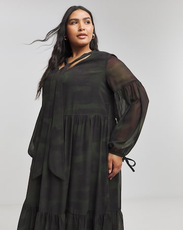 Tiered Georgette Maxi Dress
