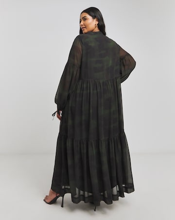 Tiered Georgette Maxi Dress