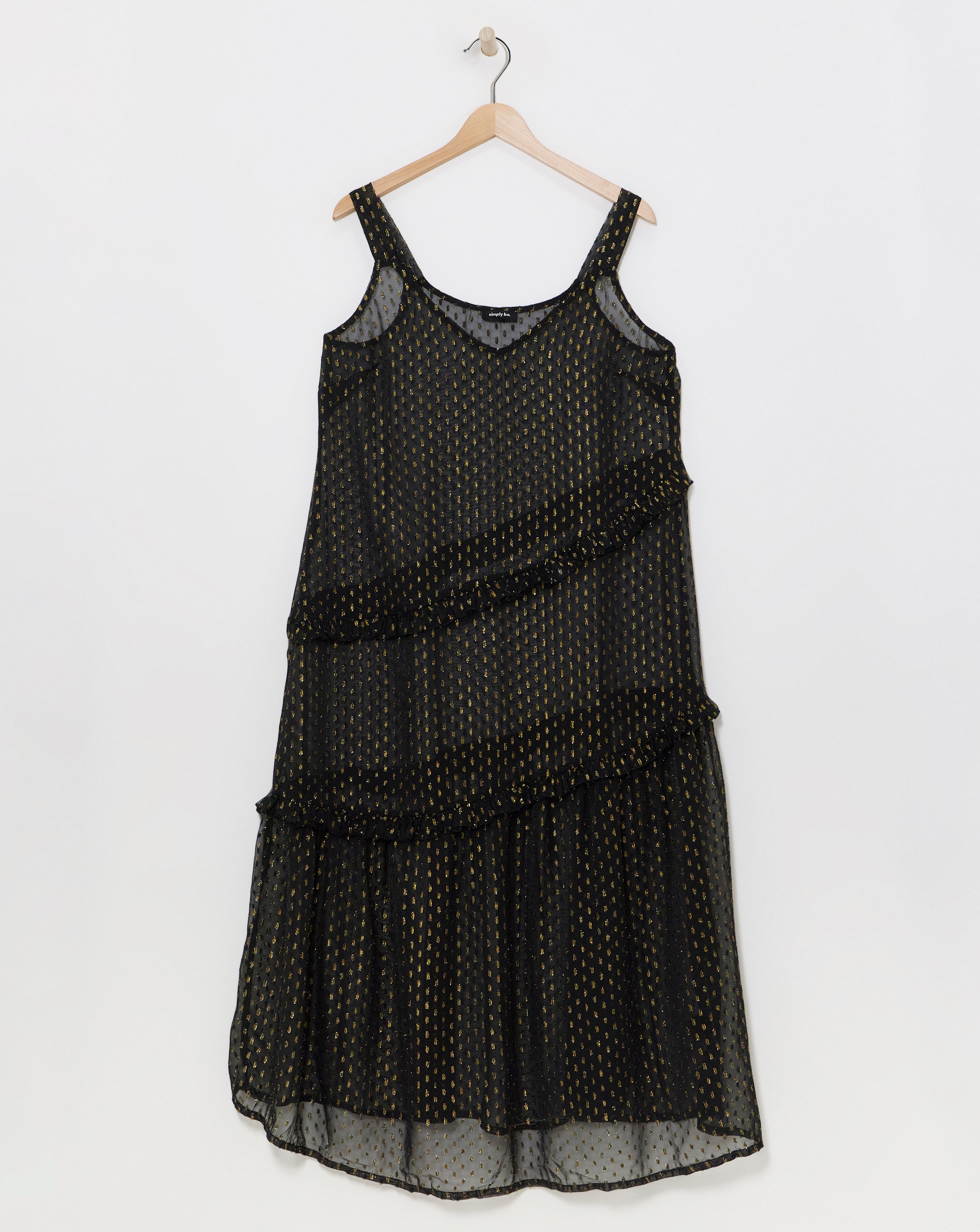 Black/Gold Dobby Overlay Dress