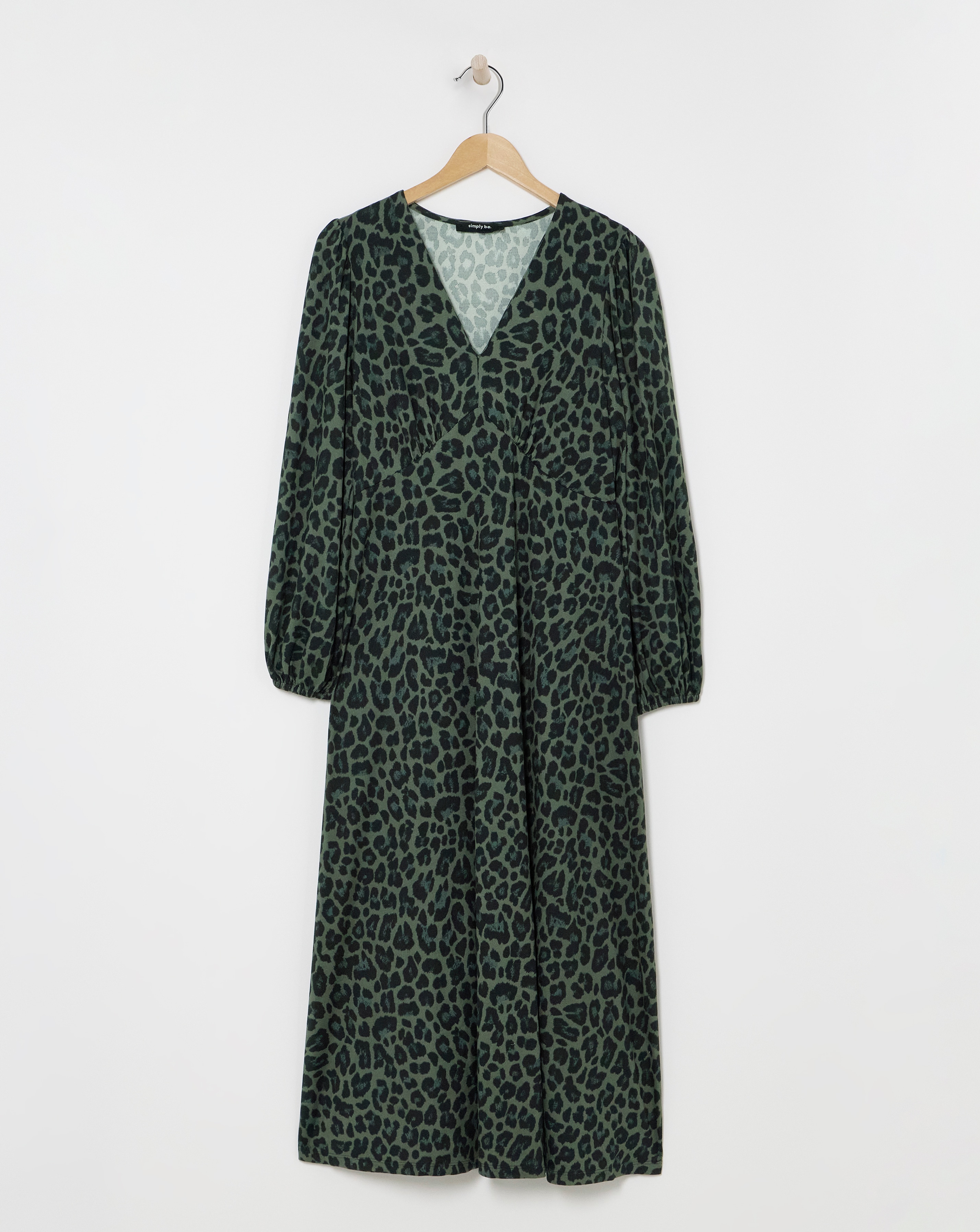 Green Animal Supersoft Midi Dress