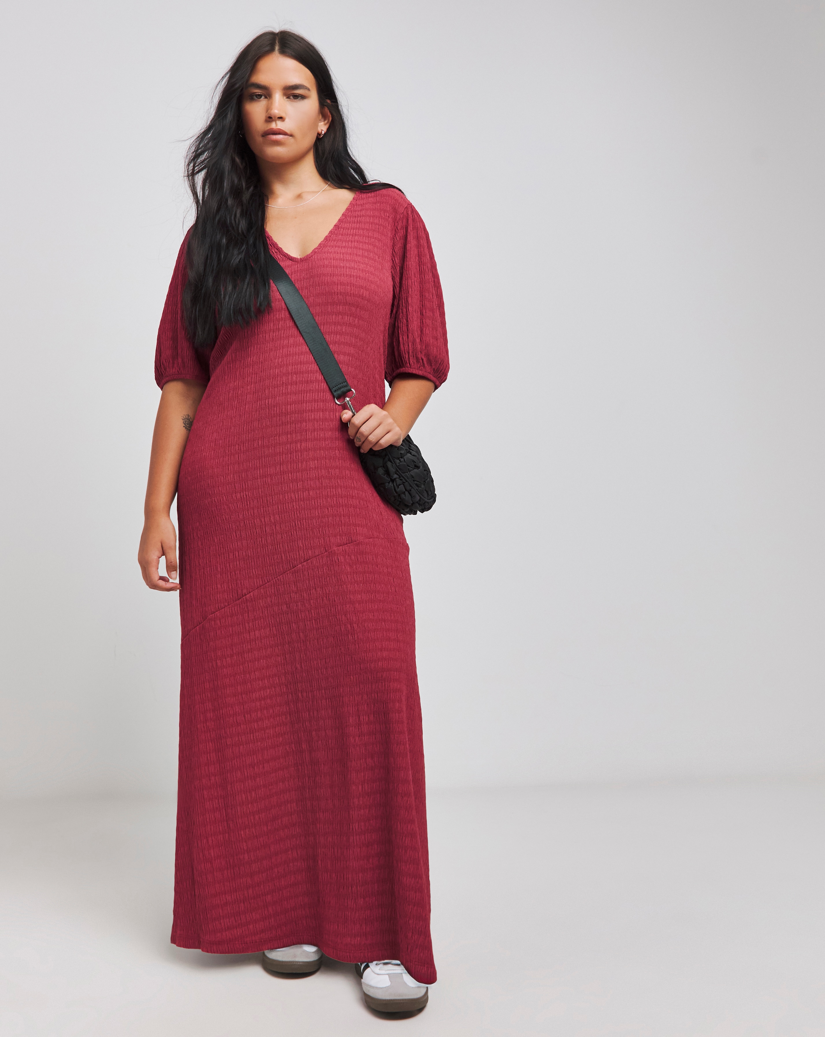 Textured Jersey Maxi Dress