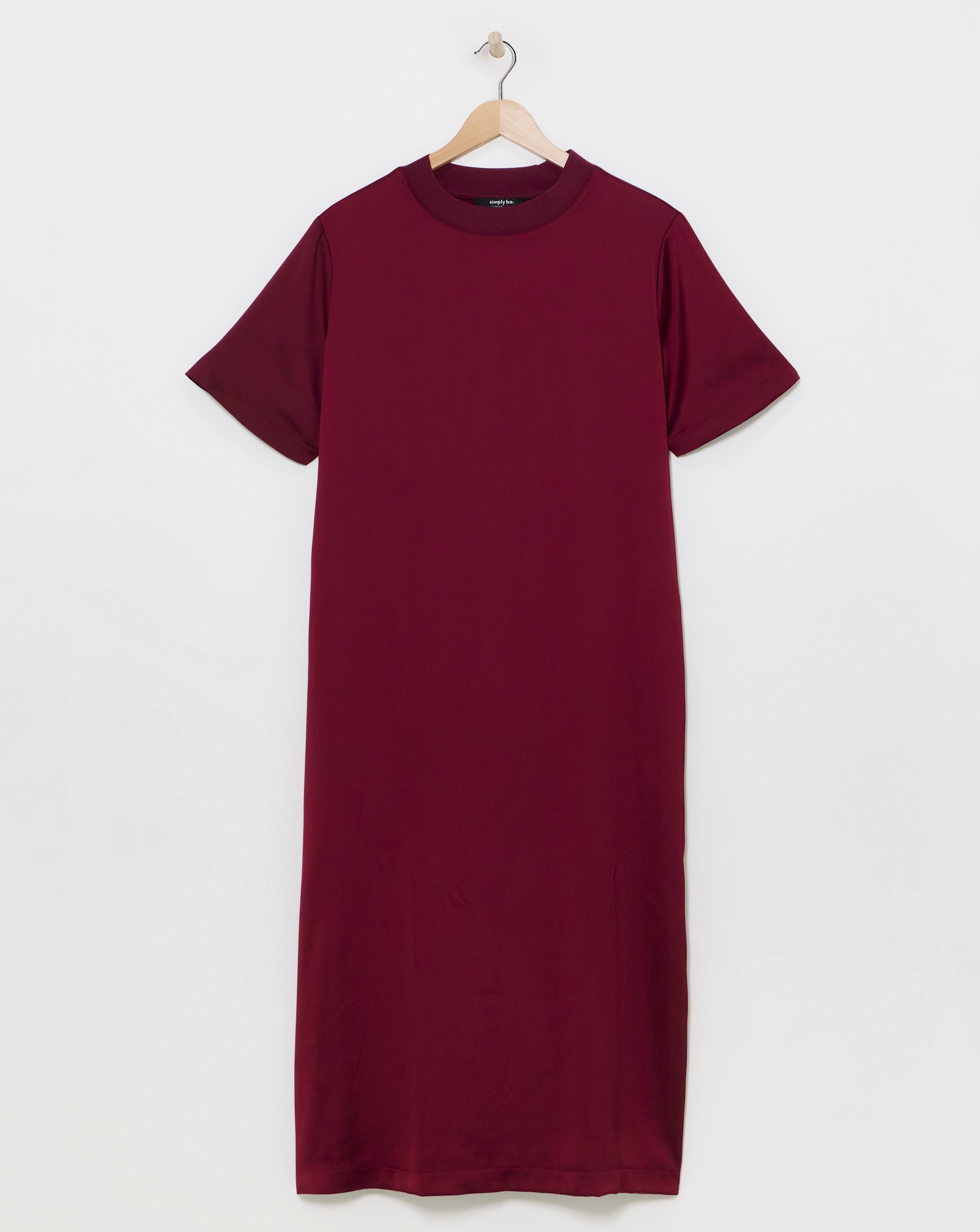 Berry Satin Midi Dress