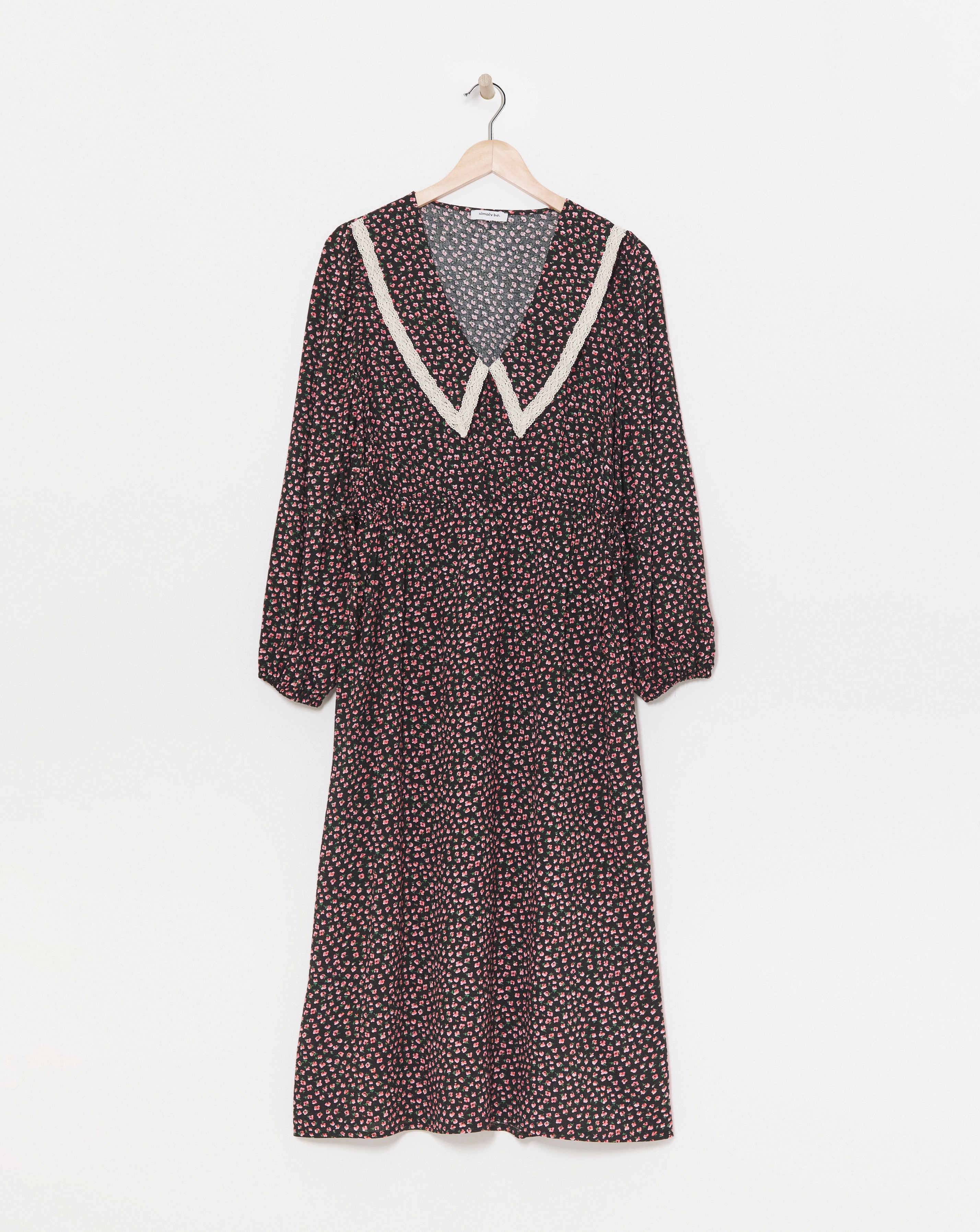 Printed Collared Midaxi Dress
