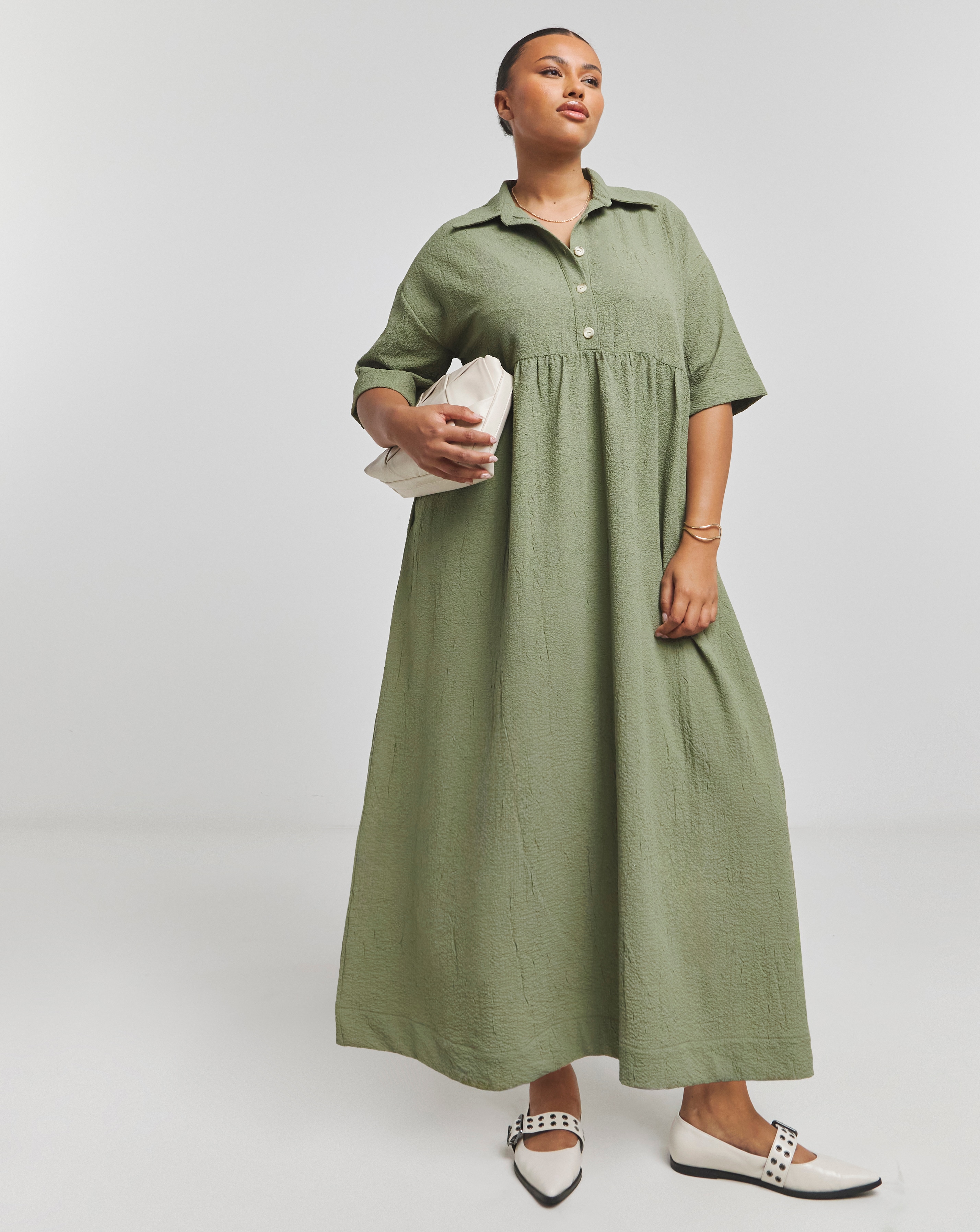 Utility Midi Shirt Dress