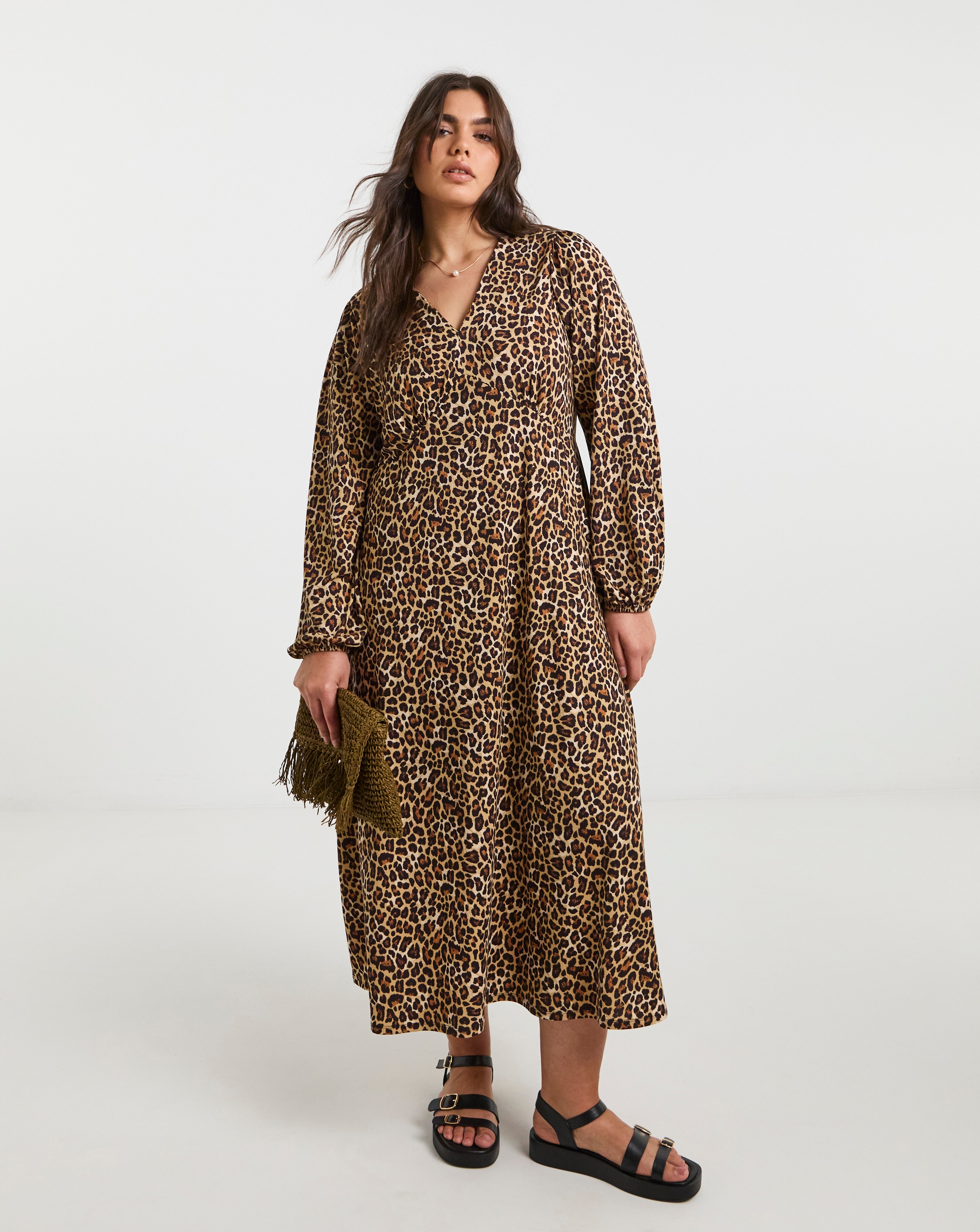 Leopard Supersoft Midi Dress