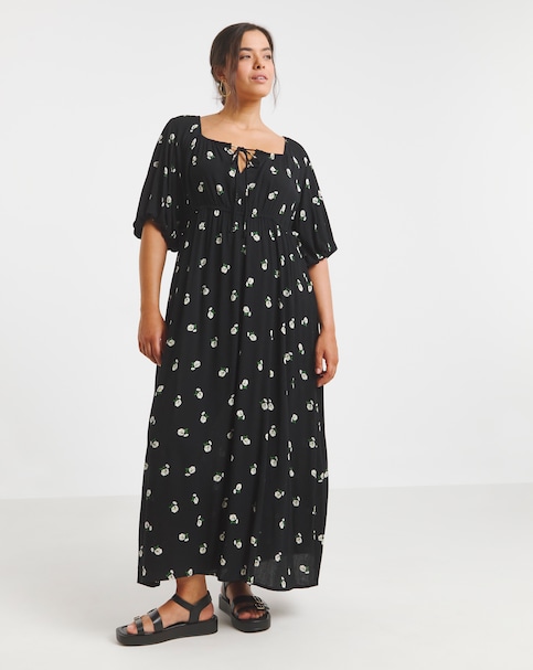 Simply Be Printed Crinkle Goddess Dress