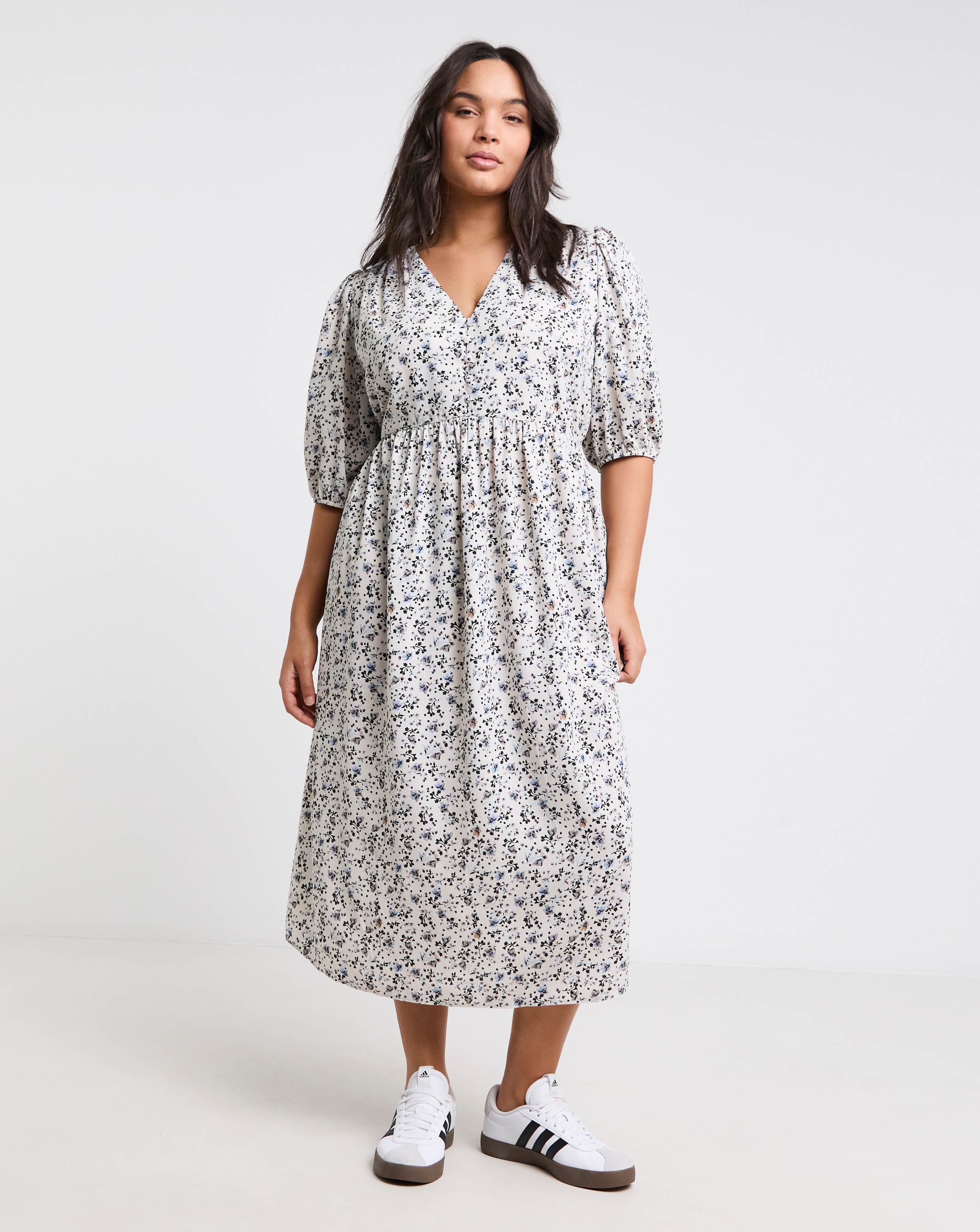 Simply Be Button Through Midi Dress