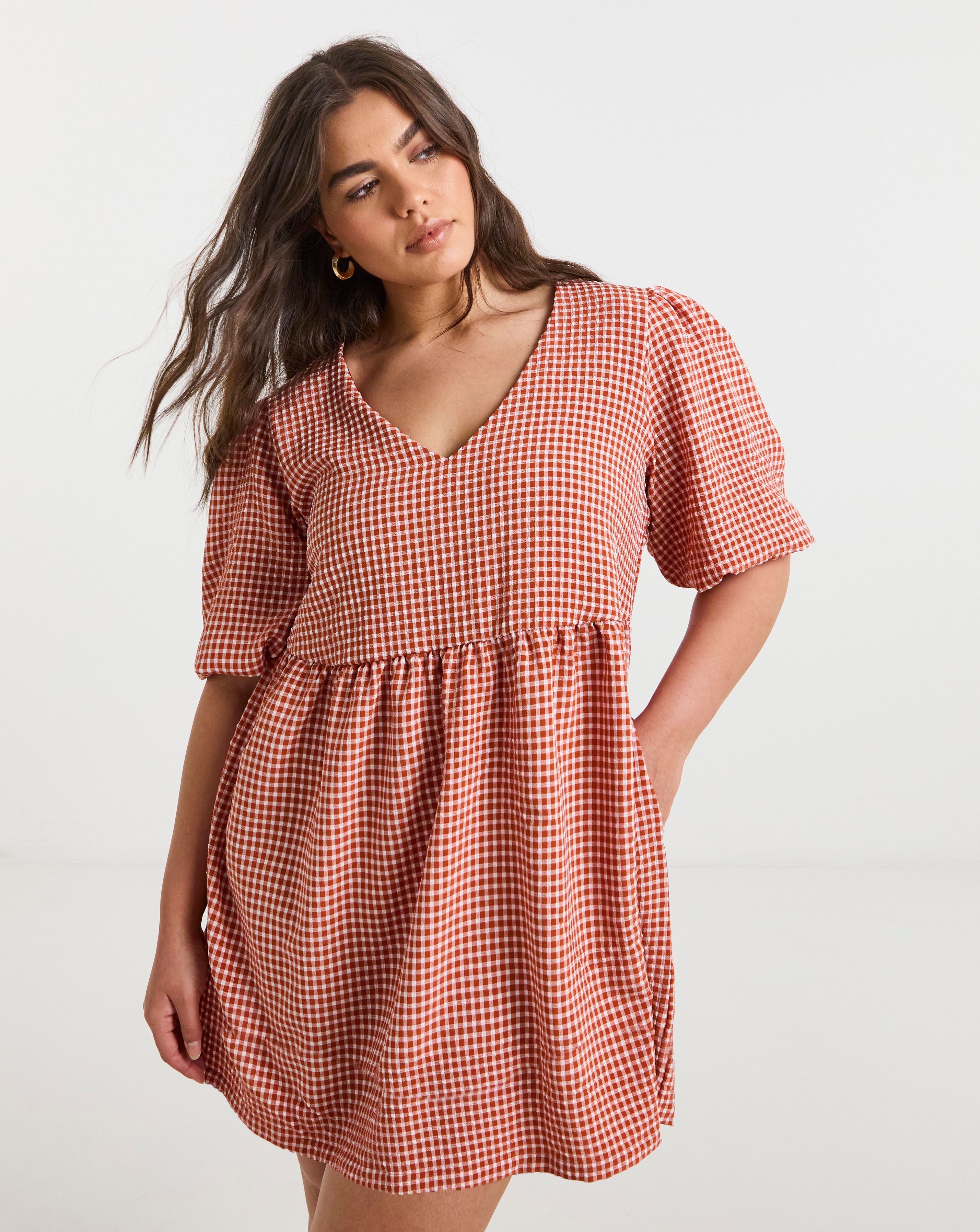 Gingham Smock Dress