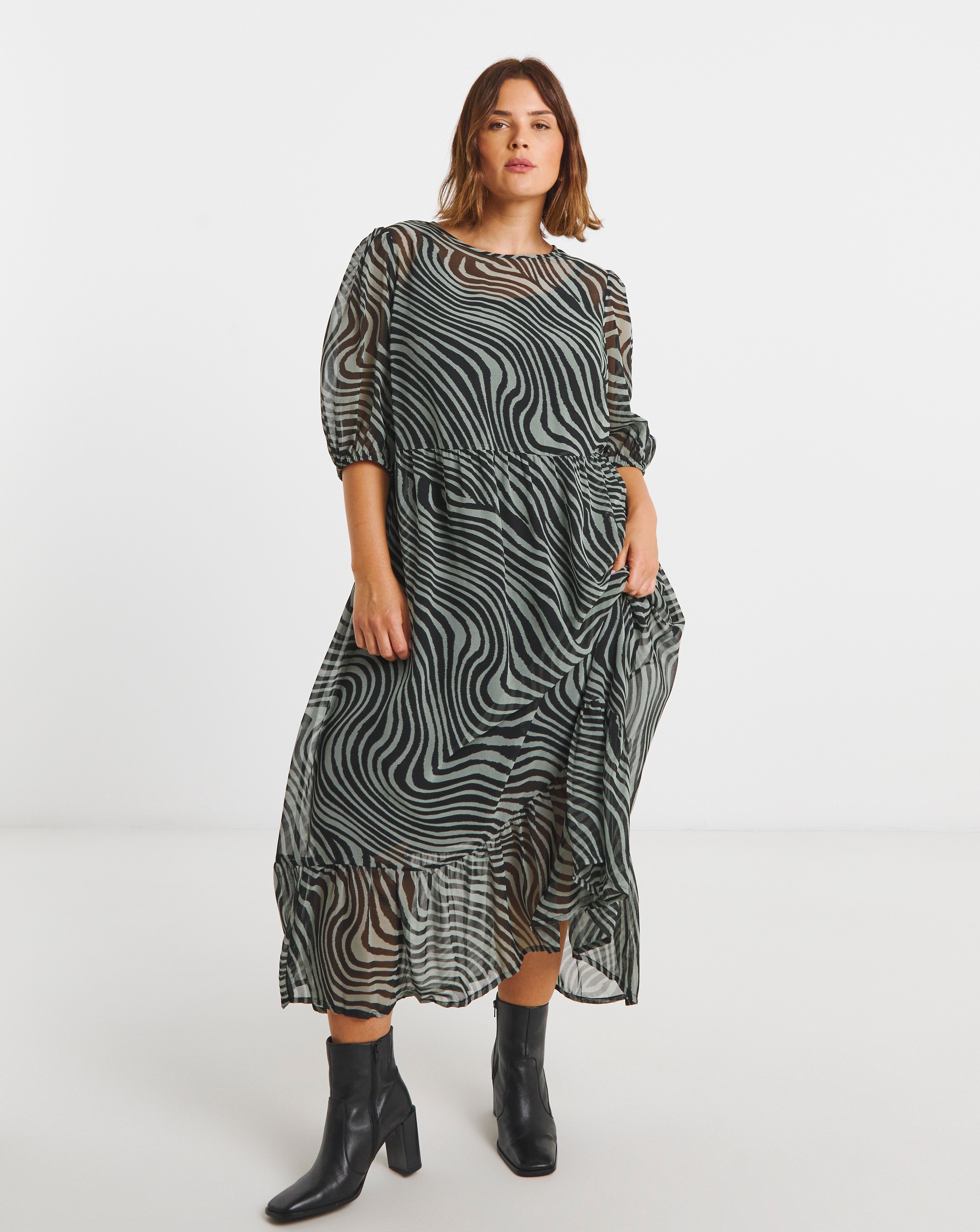 Printed Georgette Maxi Dress