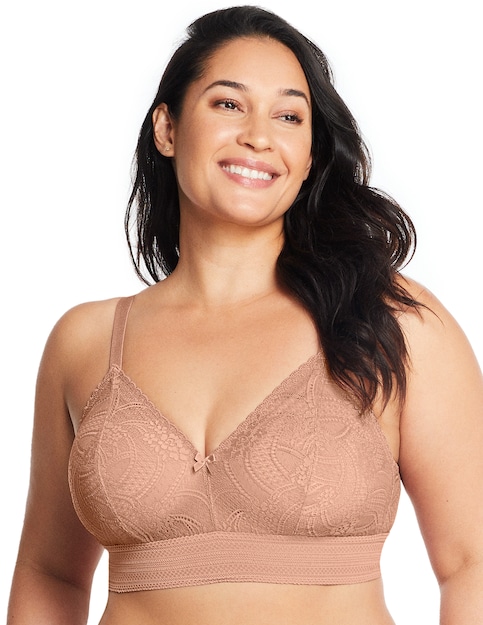 Glamorise Plus Size Luxe Lace Bralette 7012