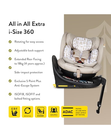 Cosatto All in Extra i-Size 360 Car Seat - Whisper