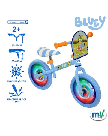 Bluey Balance Bike With Light Up Wheels